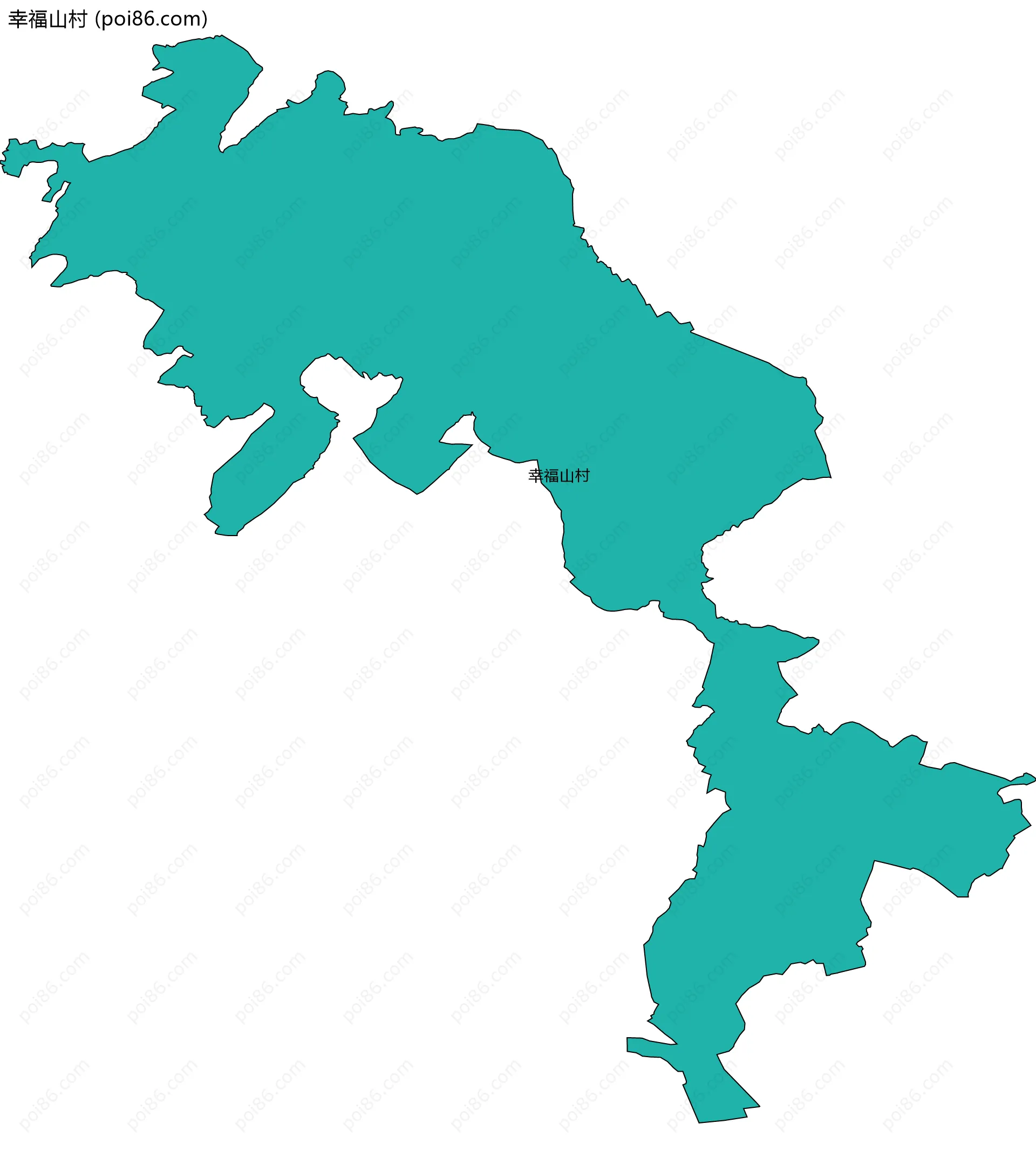 幸福山村边界地图