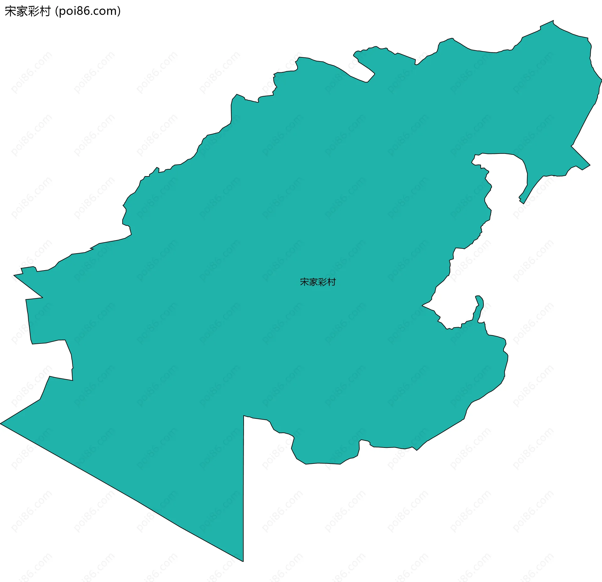宋家彩村边界地图