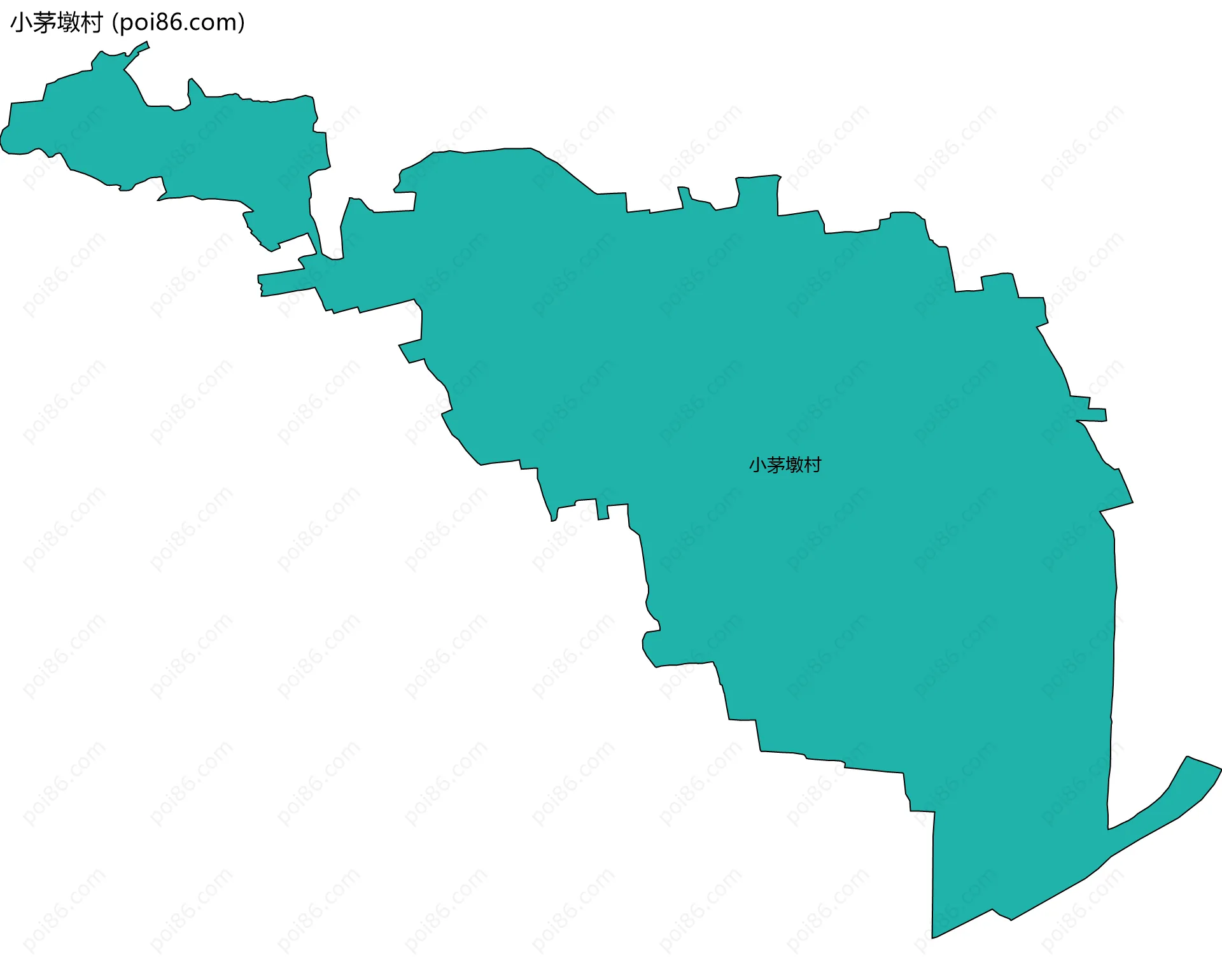 小茅墩村边界地图