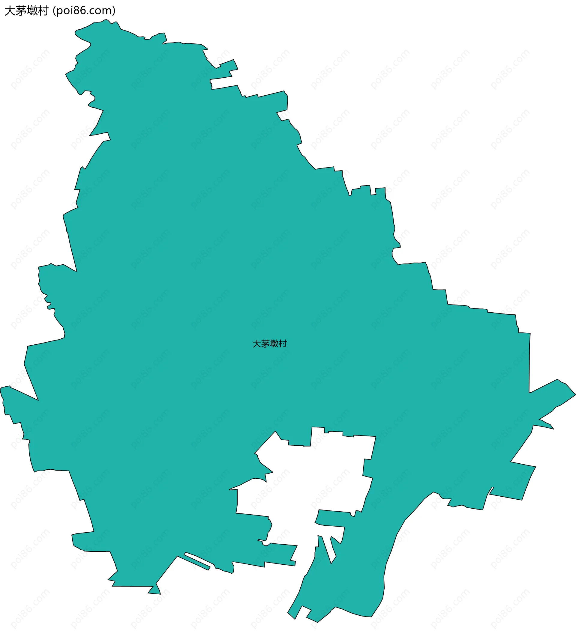 大茅墩村边界地图