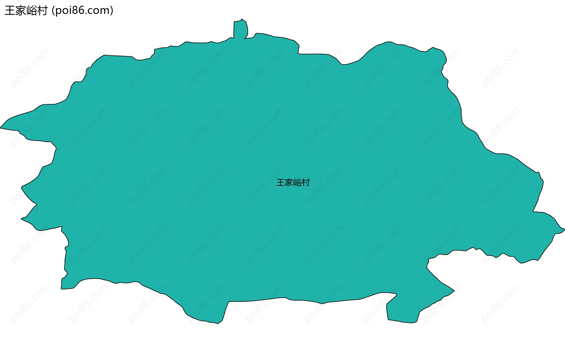 王家峪村边界地图