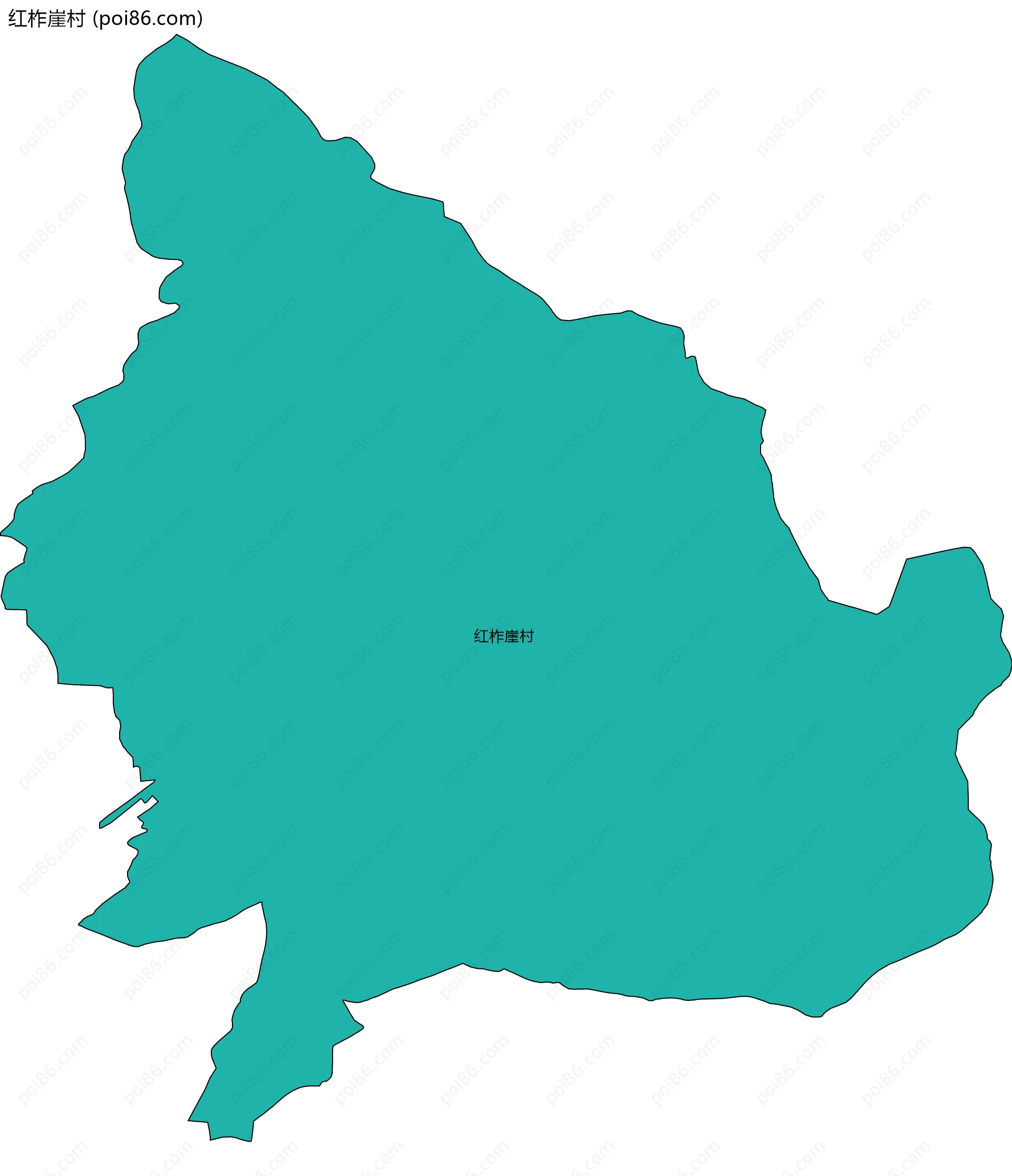 红柞崖村边界地图