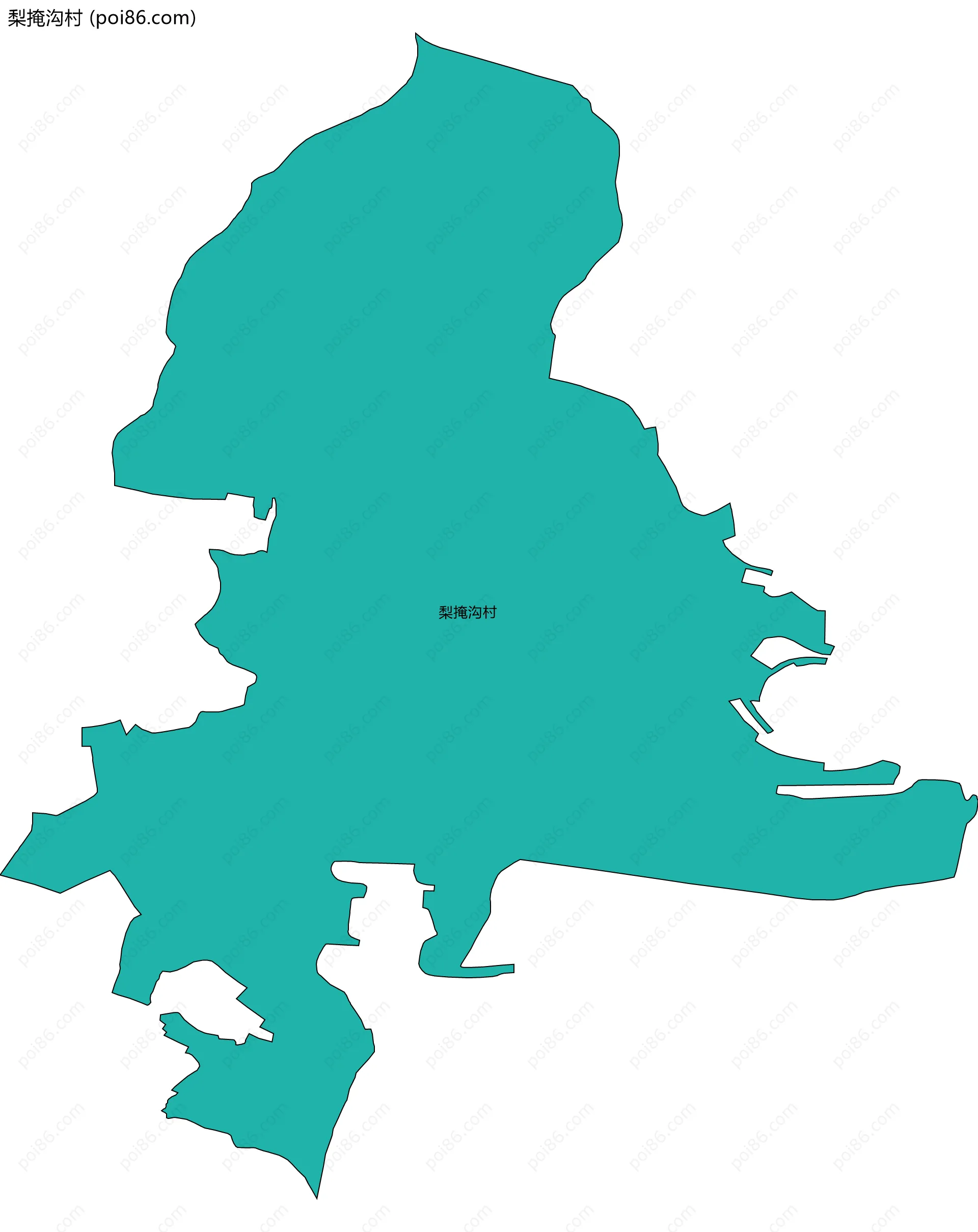 梨掩沟村边界地图