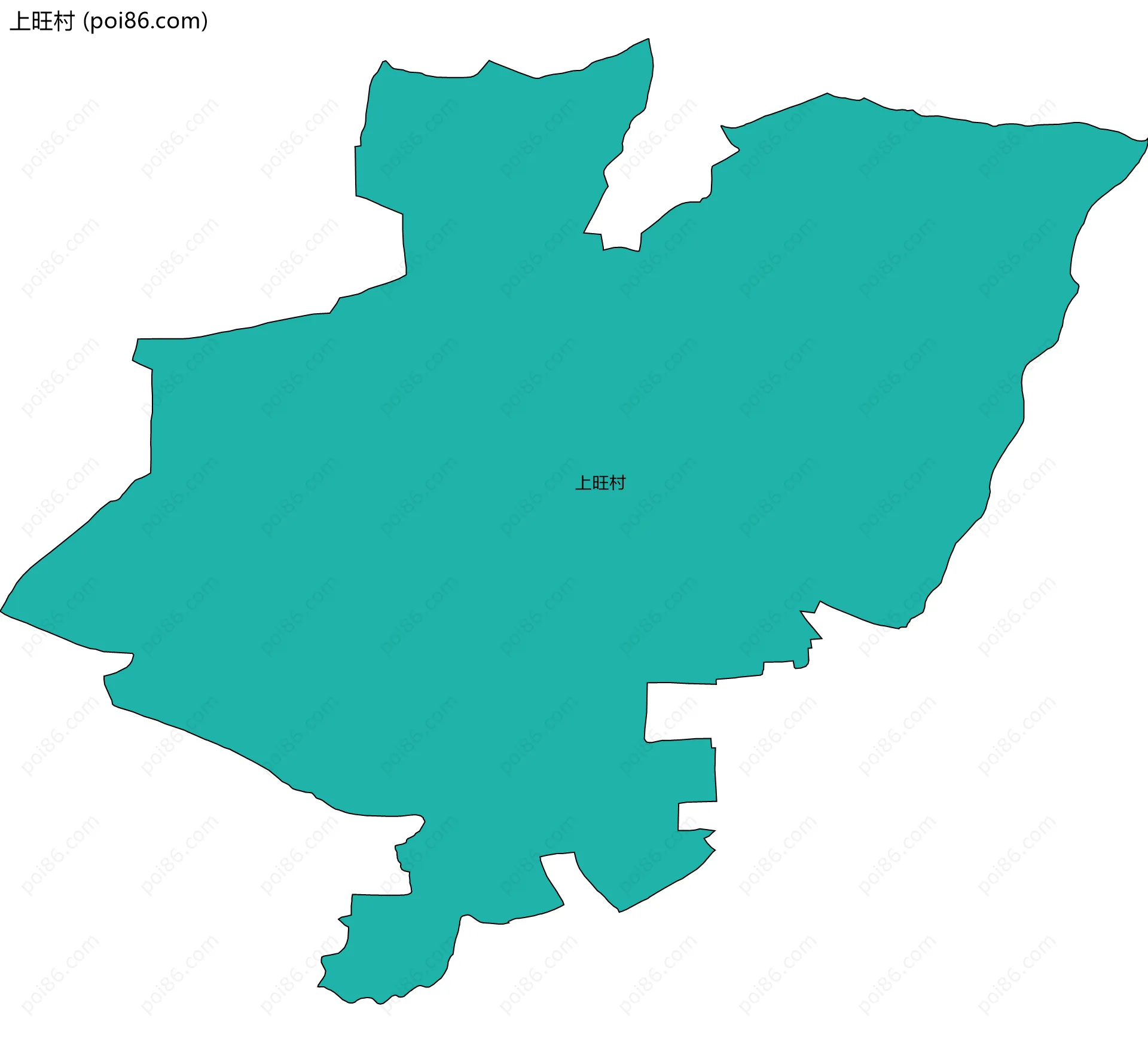 上旺村边界地图