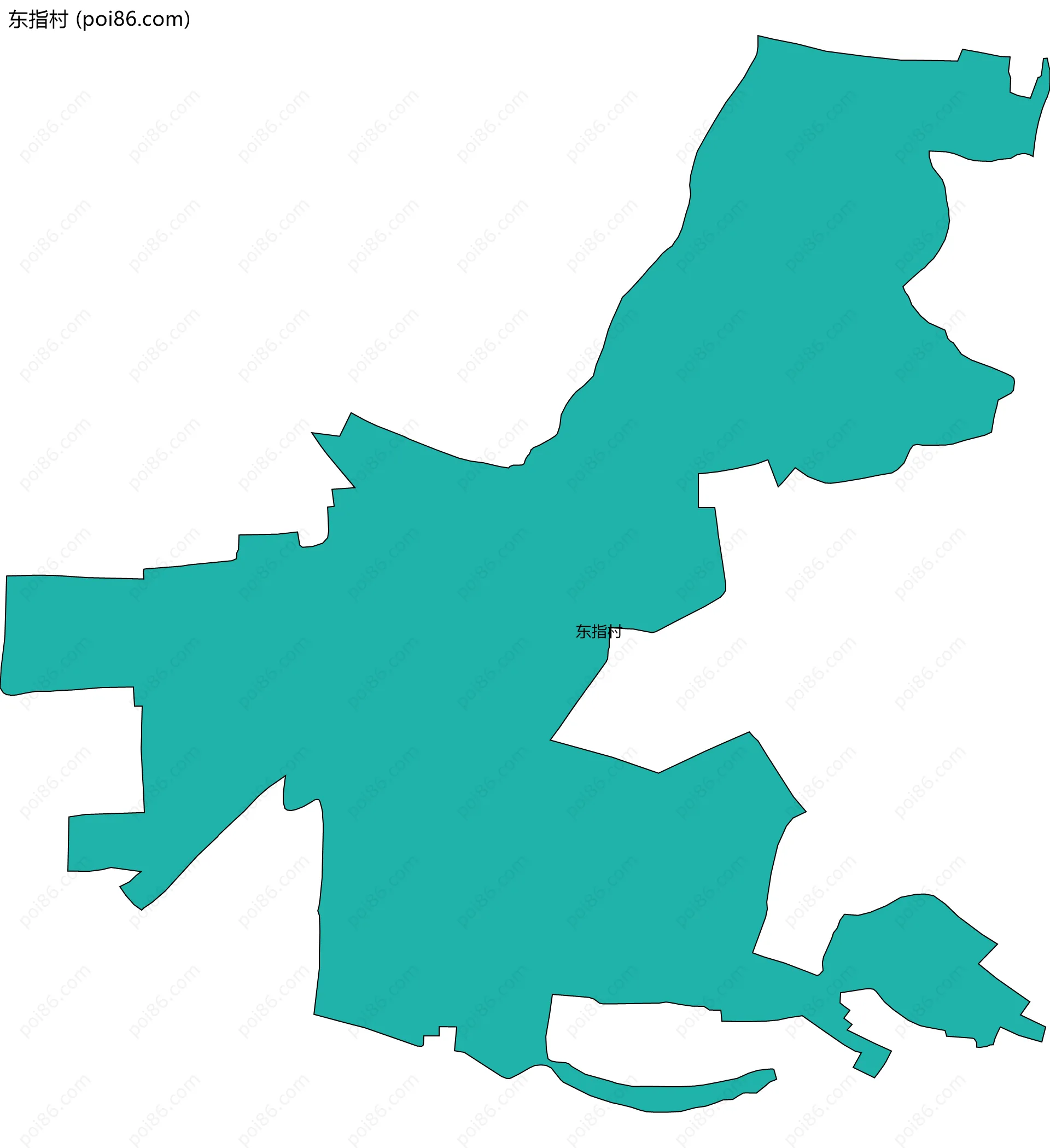 东指村边界地图