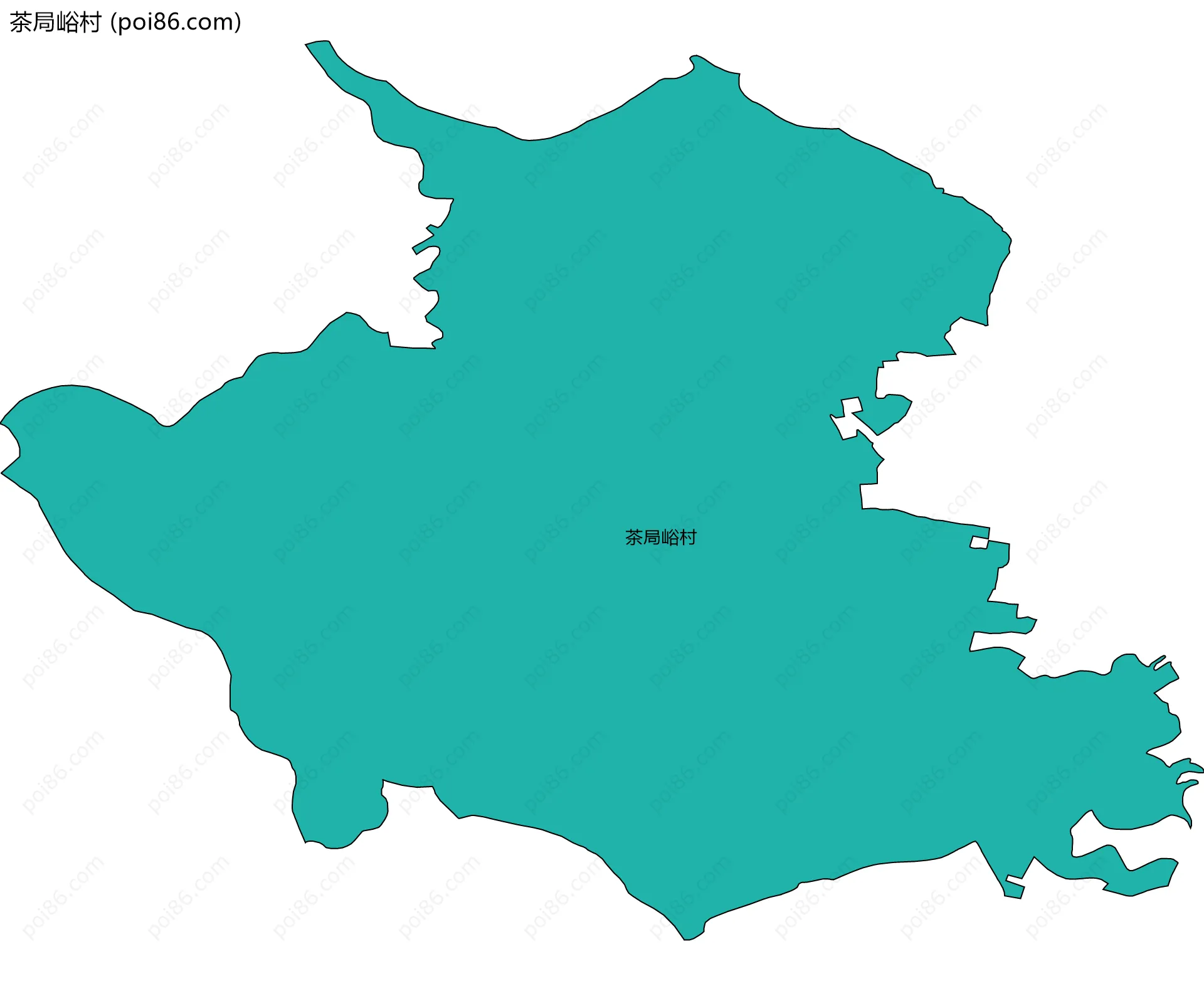 茶局峪村边界地图