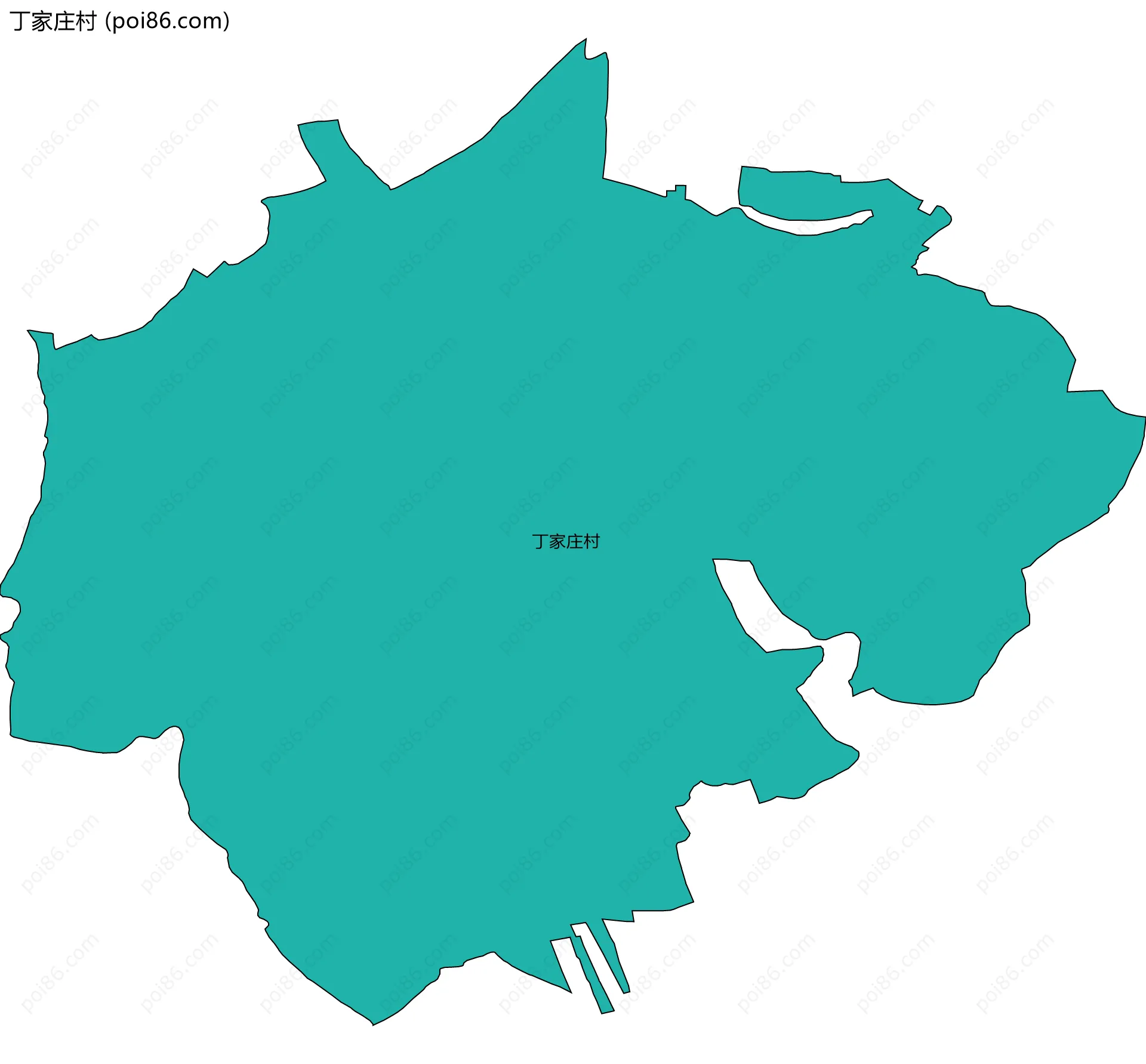 丁家庄村边界地图