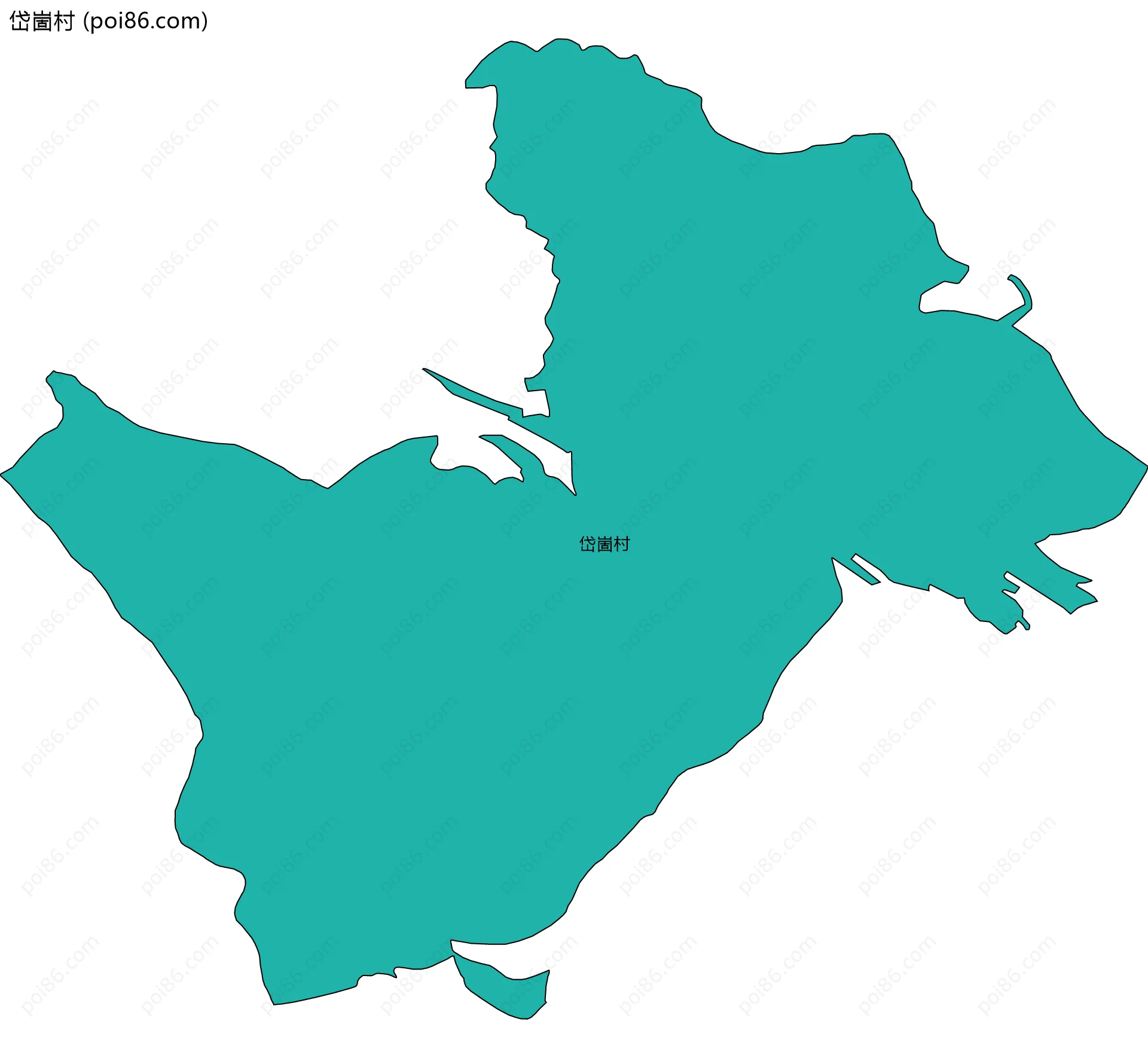 岱崮村边界地图