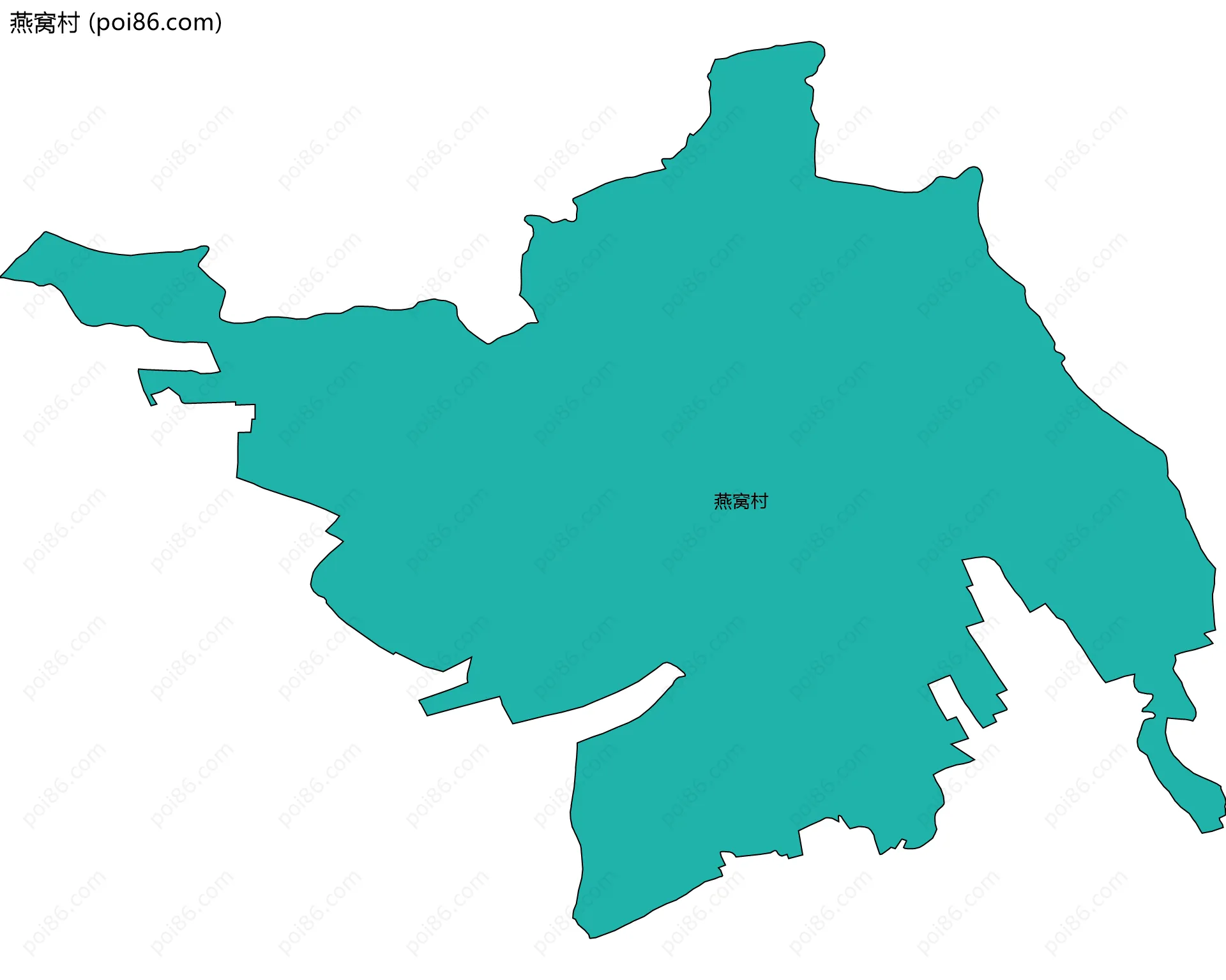 燕窝村边界地图