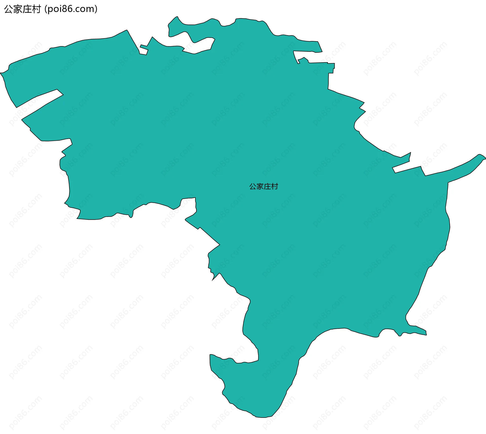 公家庄村边界地图