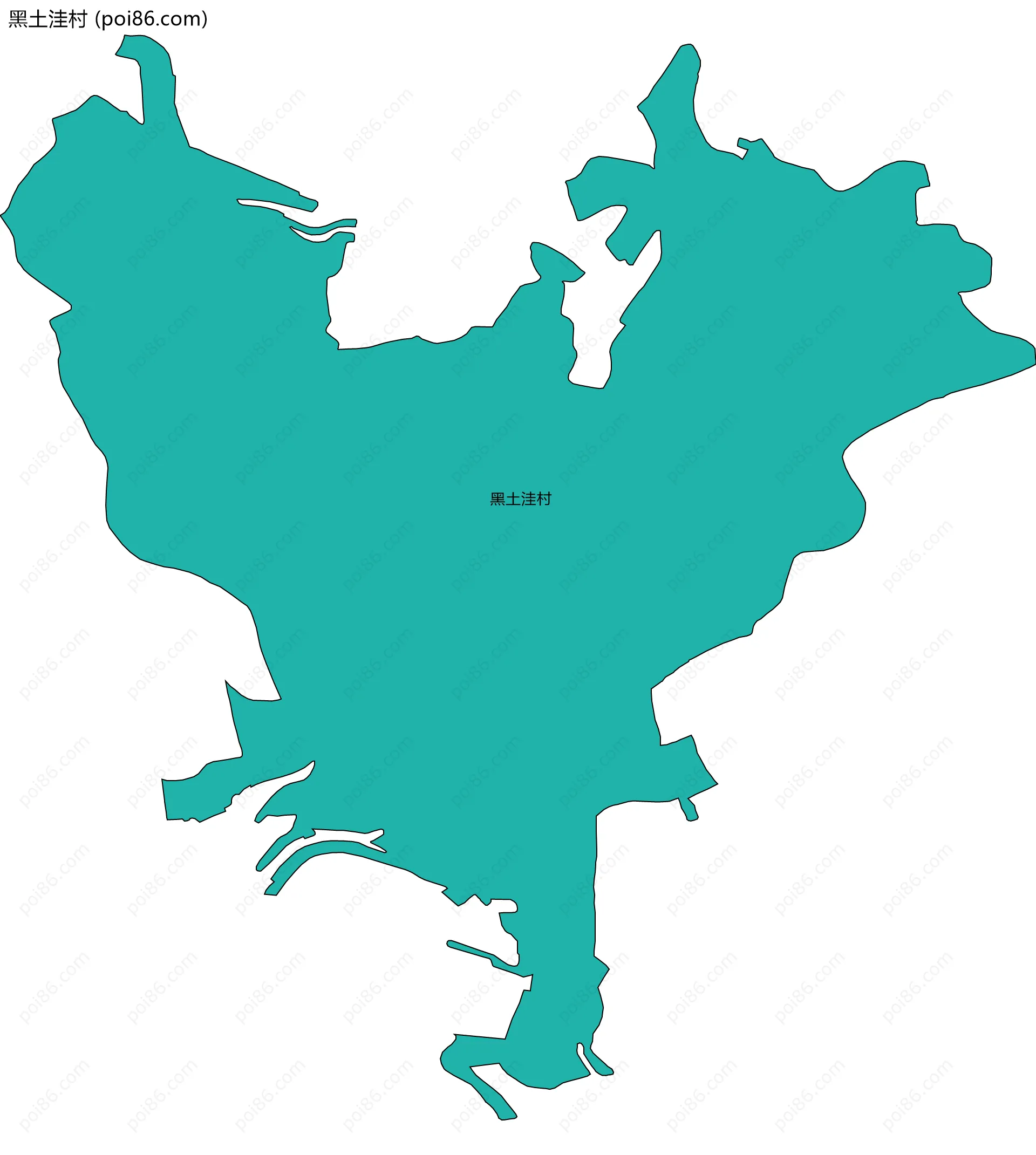 黑土洼村边界地图