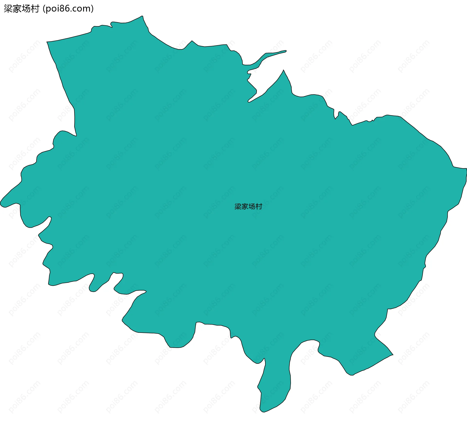 梁家场村边界地图