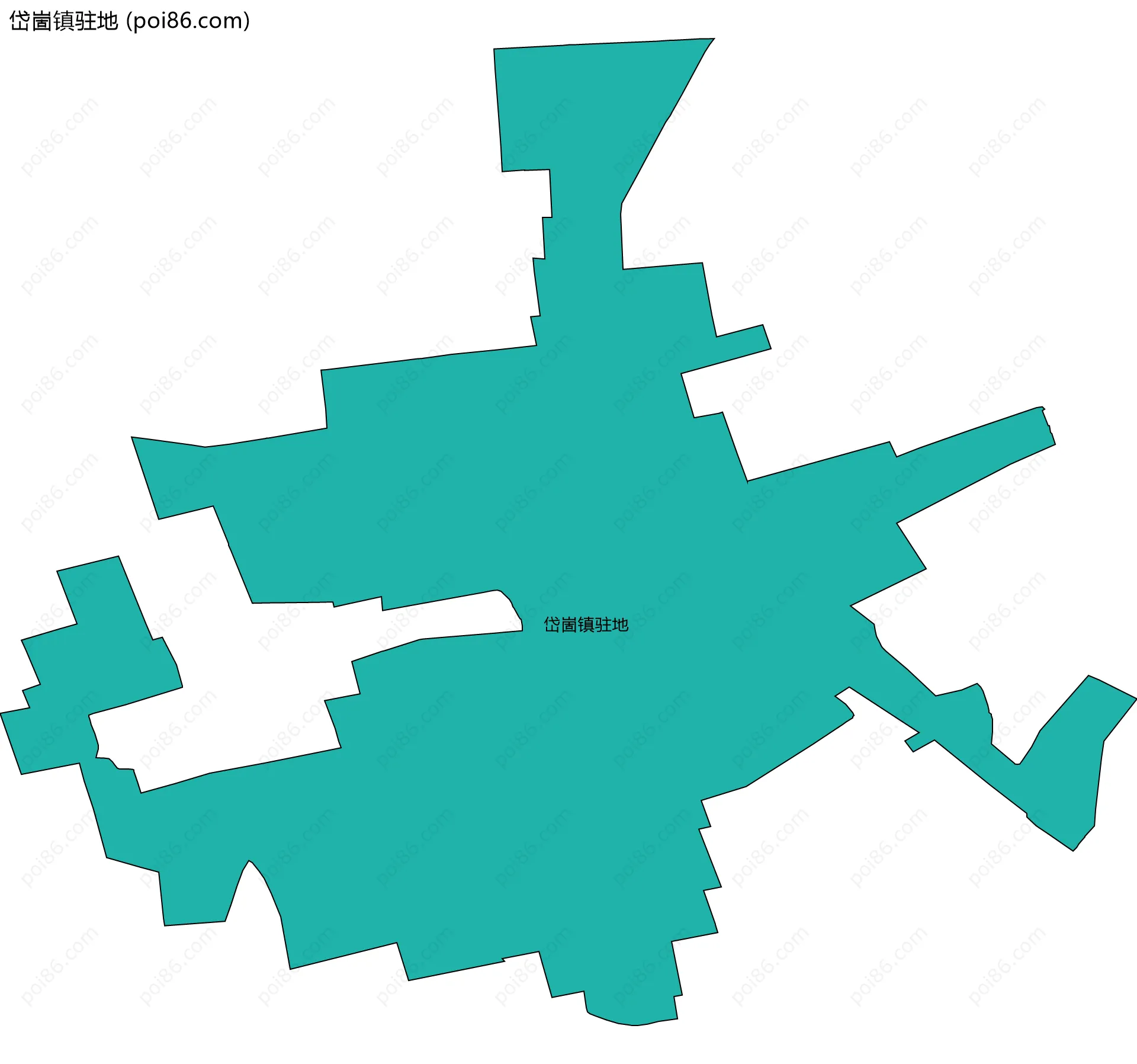 岱崮镇驻地边界地图