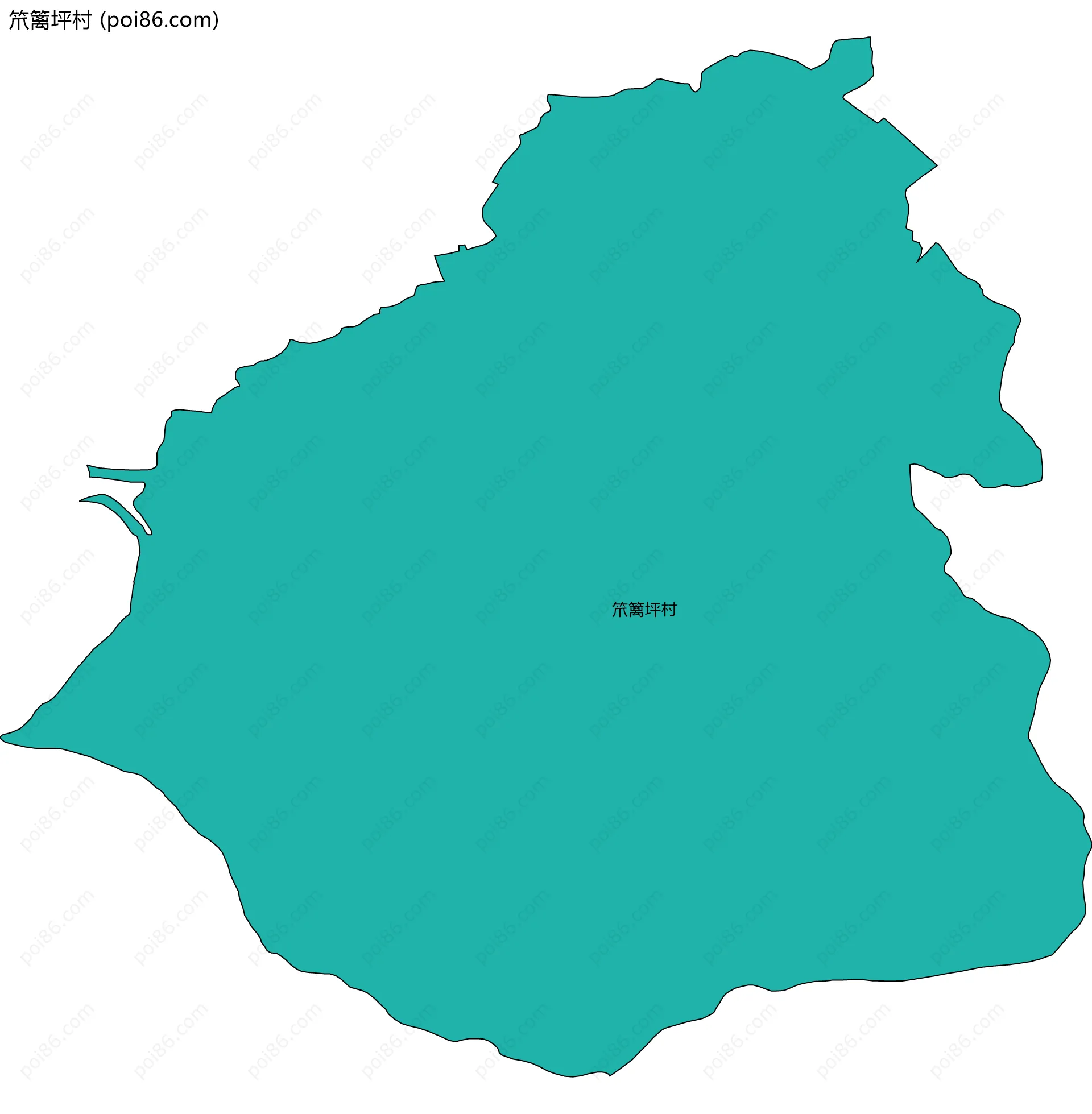 笊篱坪村边界地图