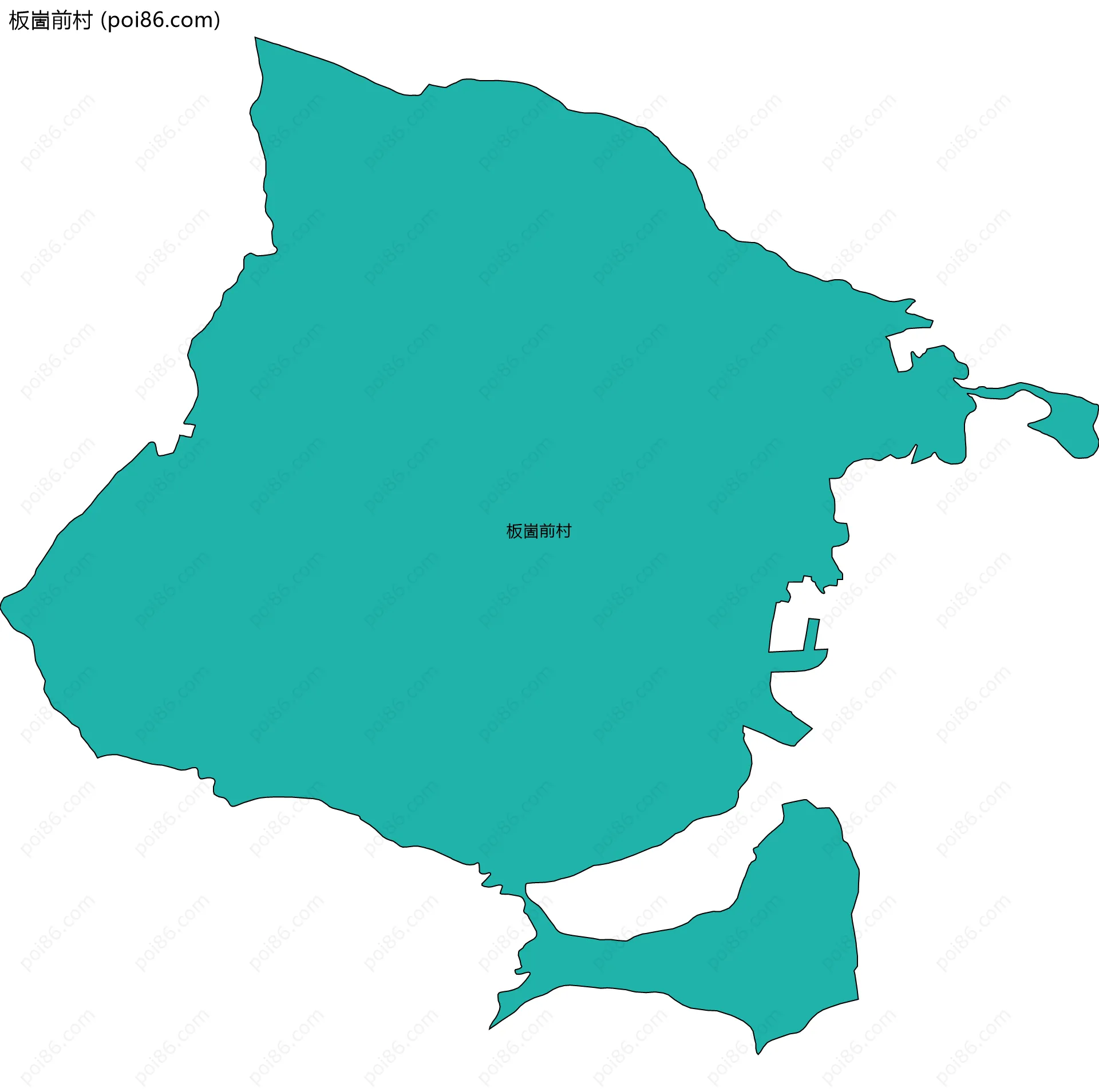 板崮前村边界地图