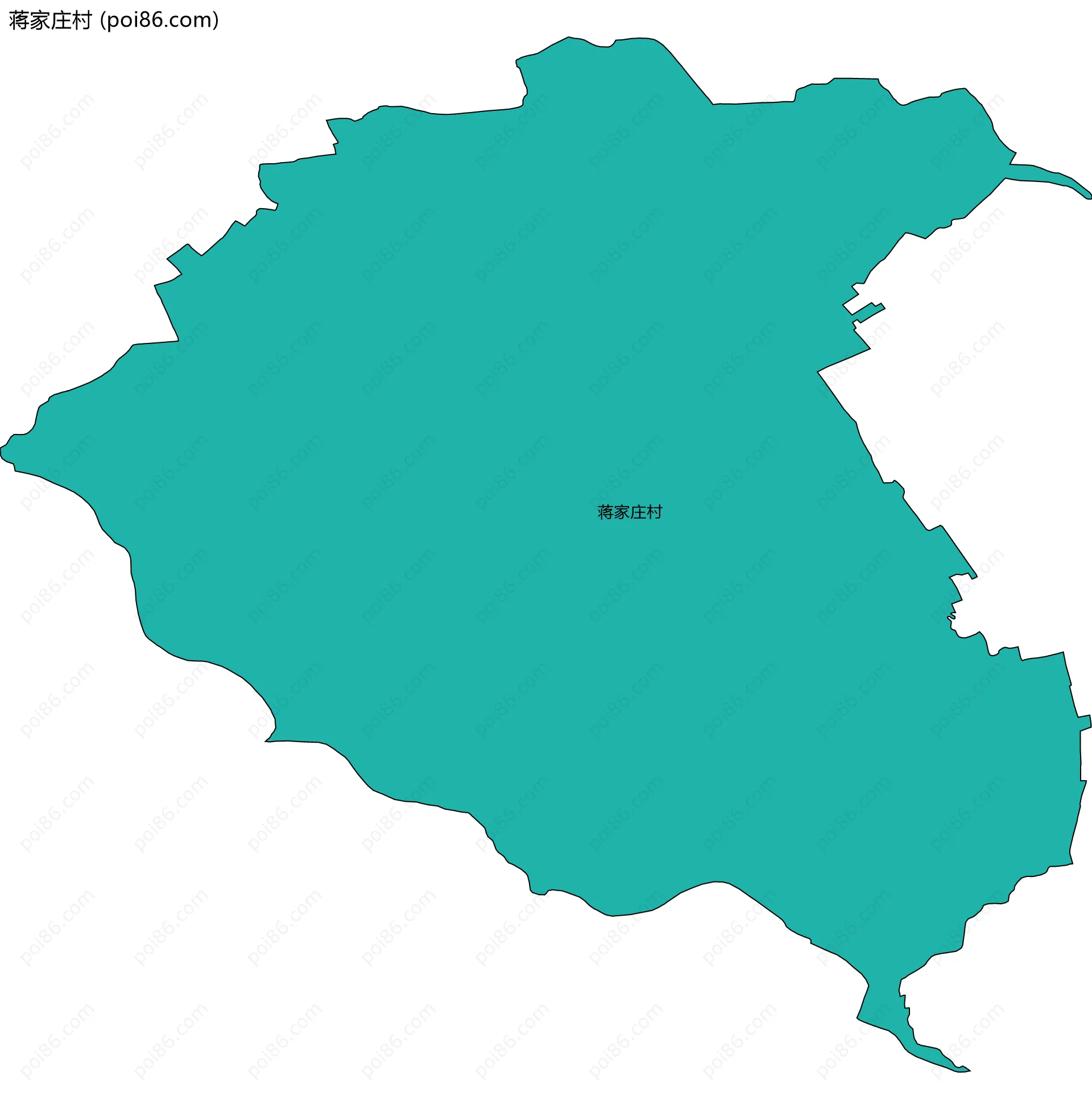 蒋家庄村边界地图