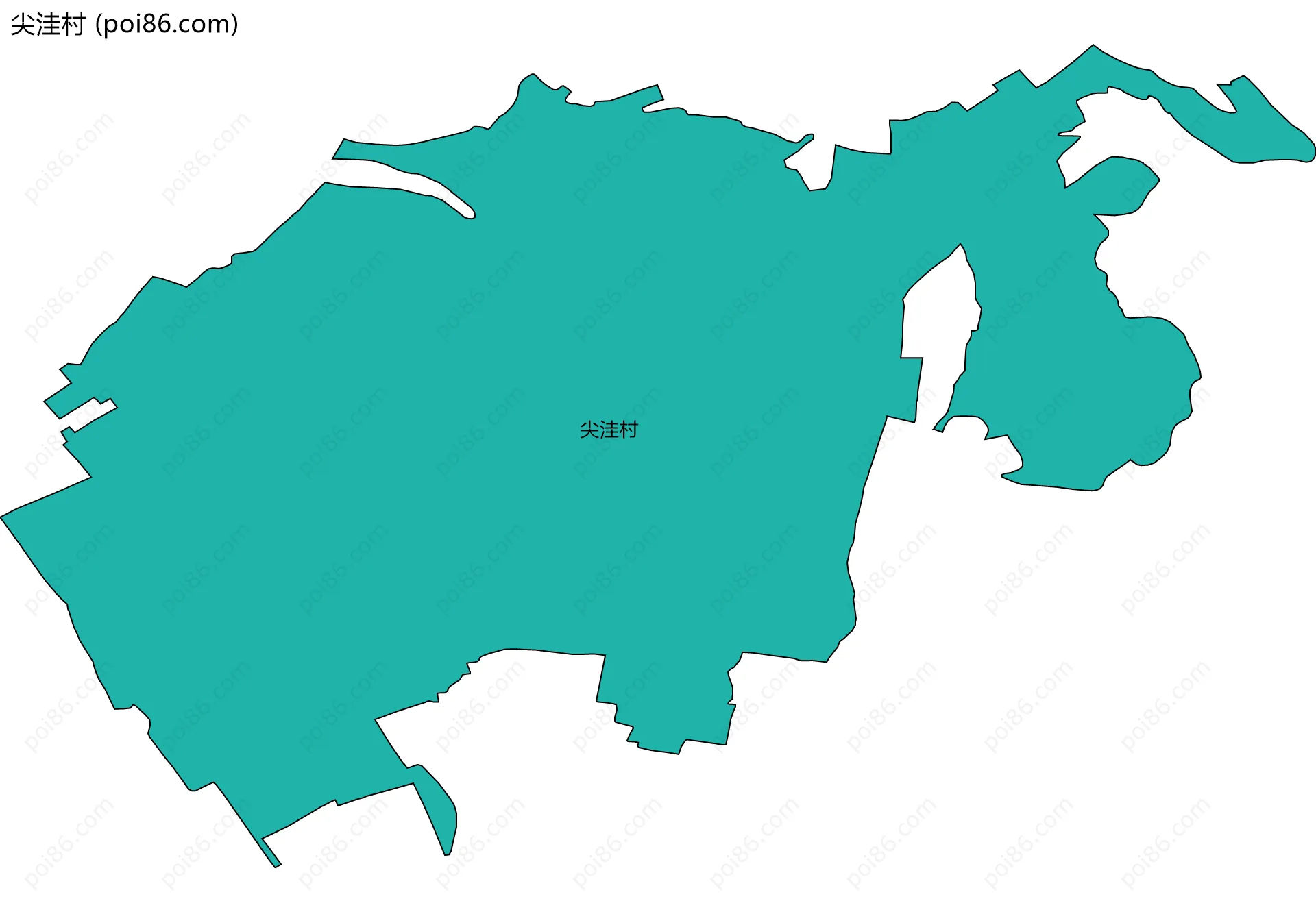 尖洼村边界地图