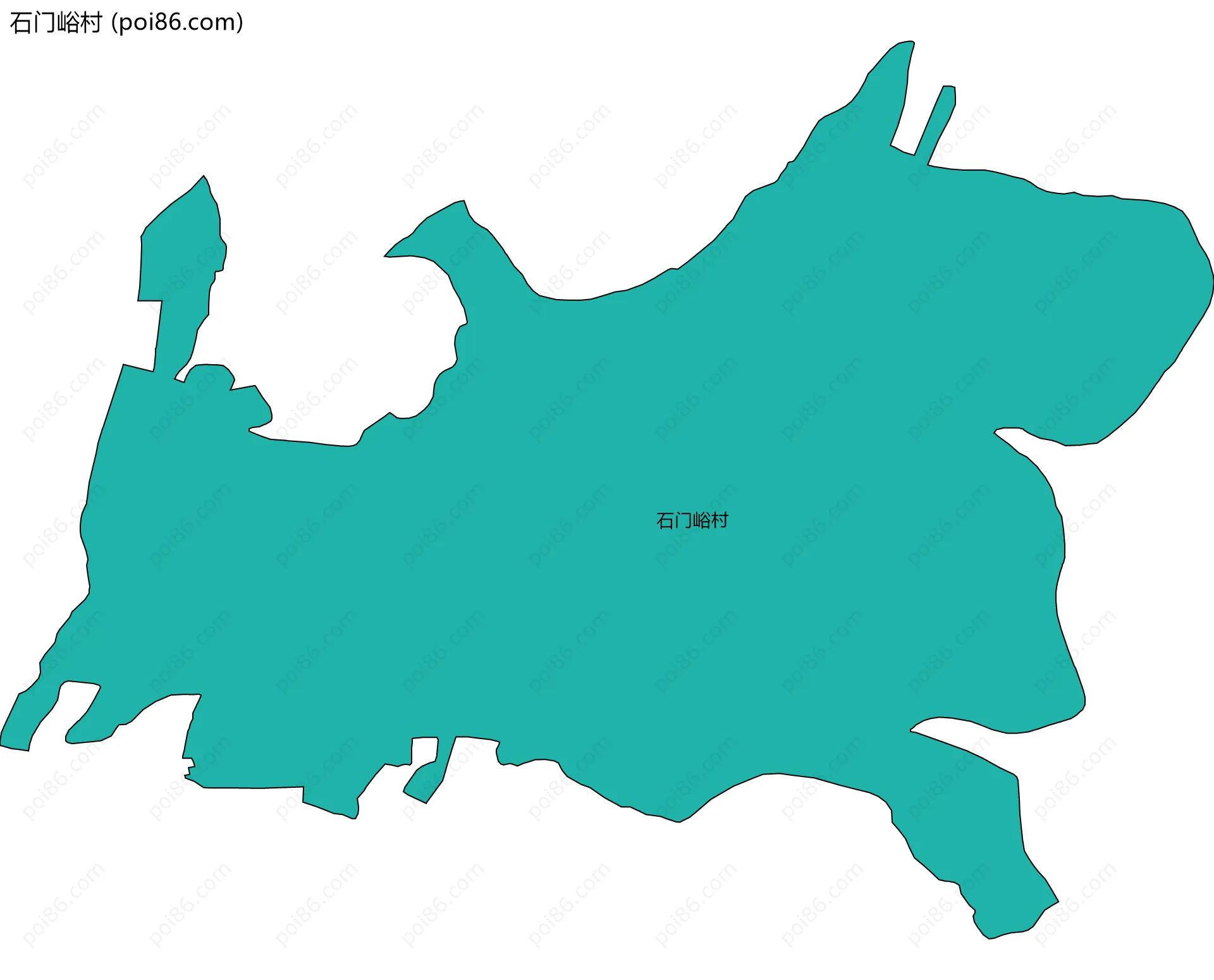 石门峪村边界地图