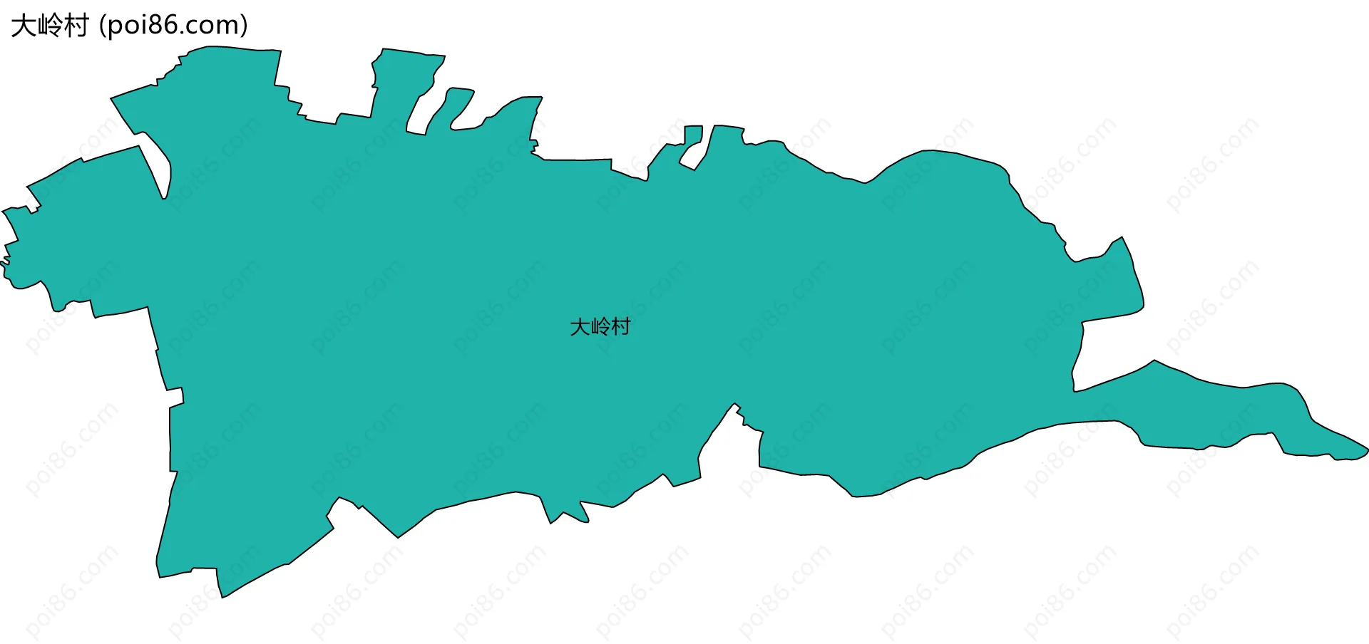 大岭村边界地图