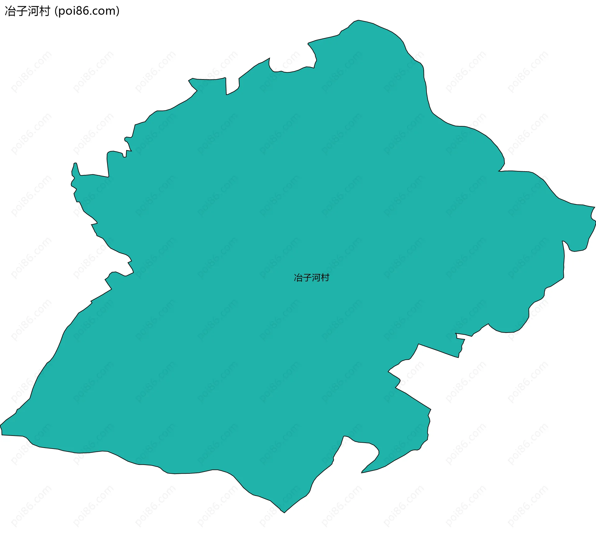 冶子河村边界地图