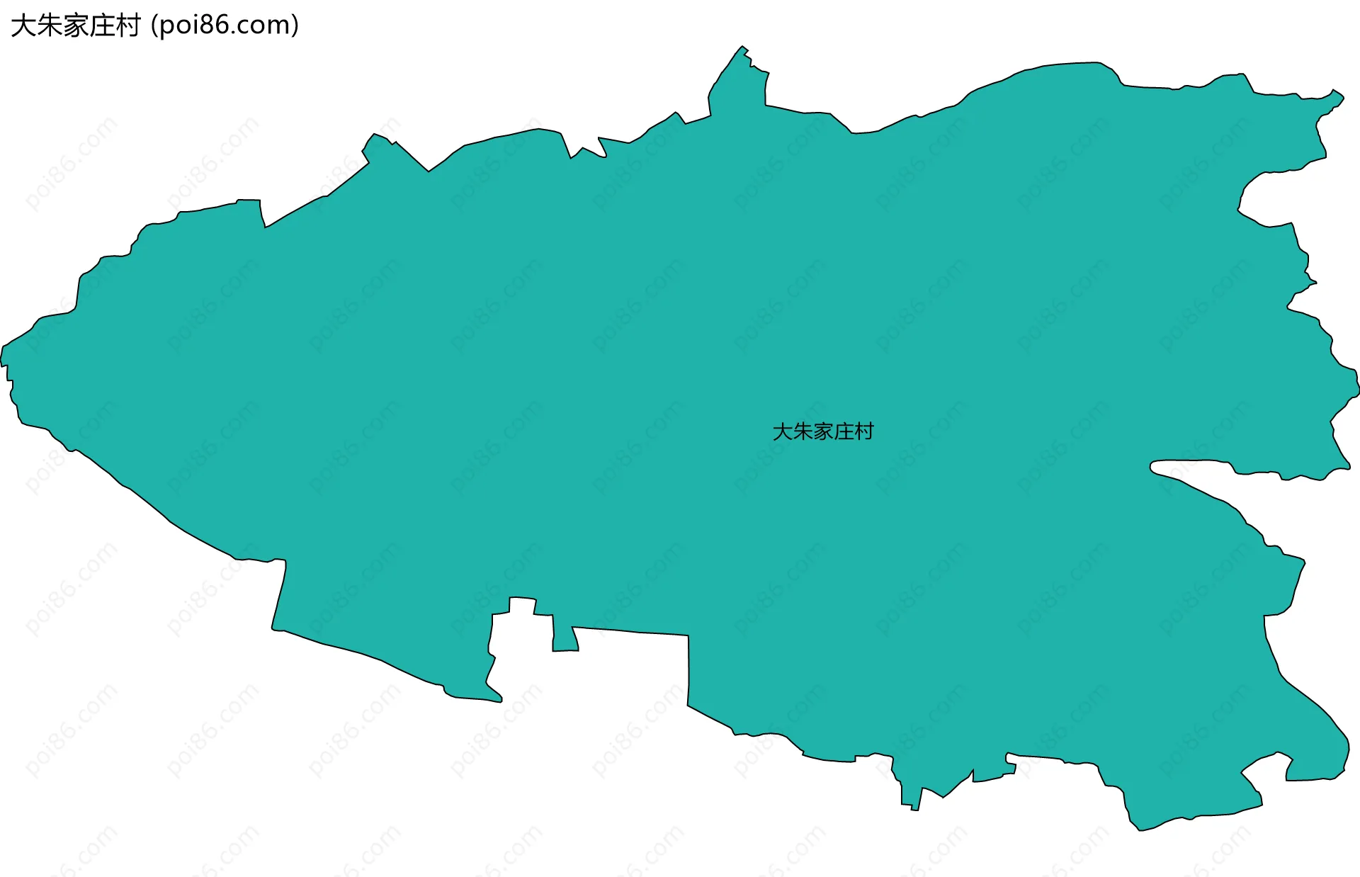 大朱家庄村边界地图