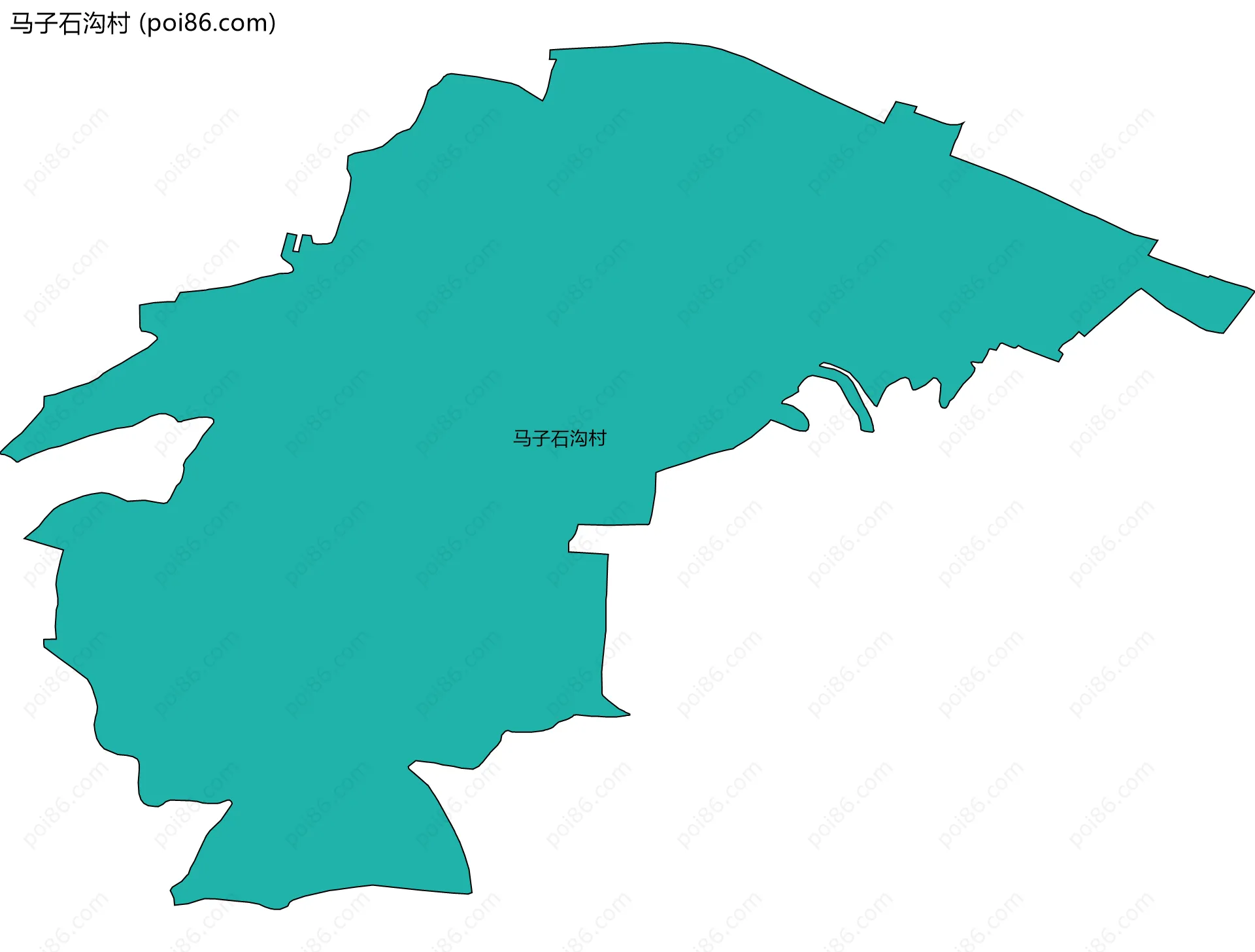 马子石沟村边界地图