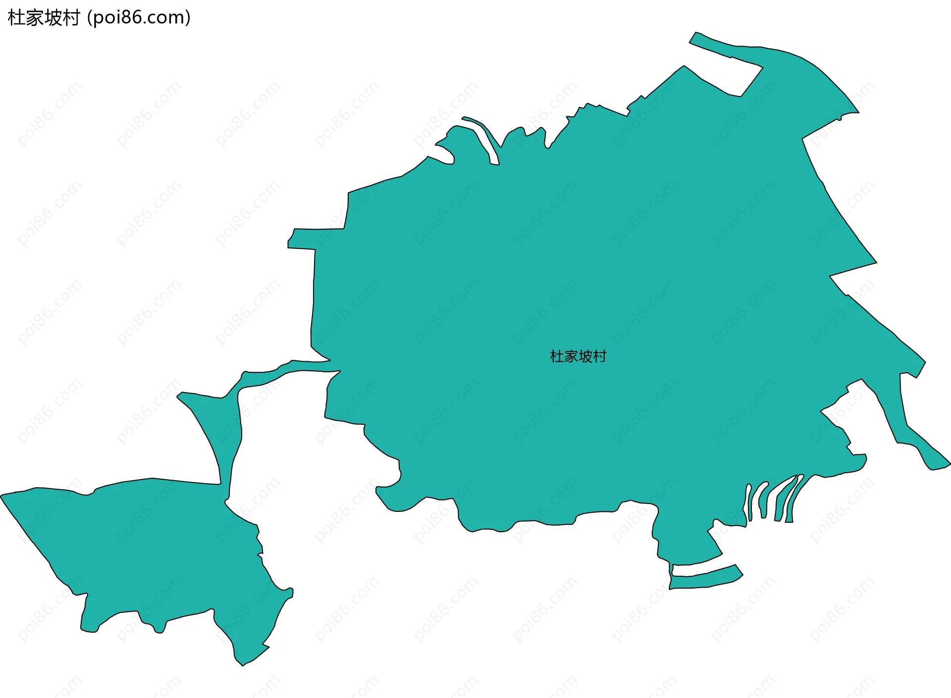 杜家坡村边界地图