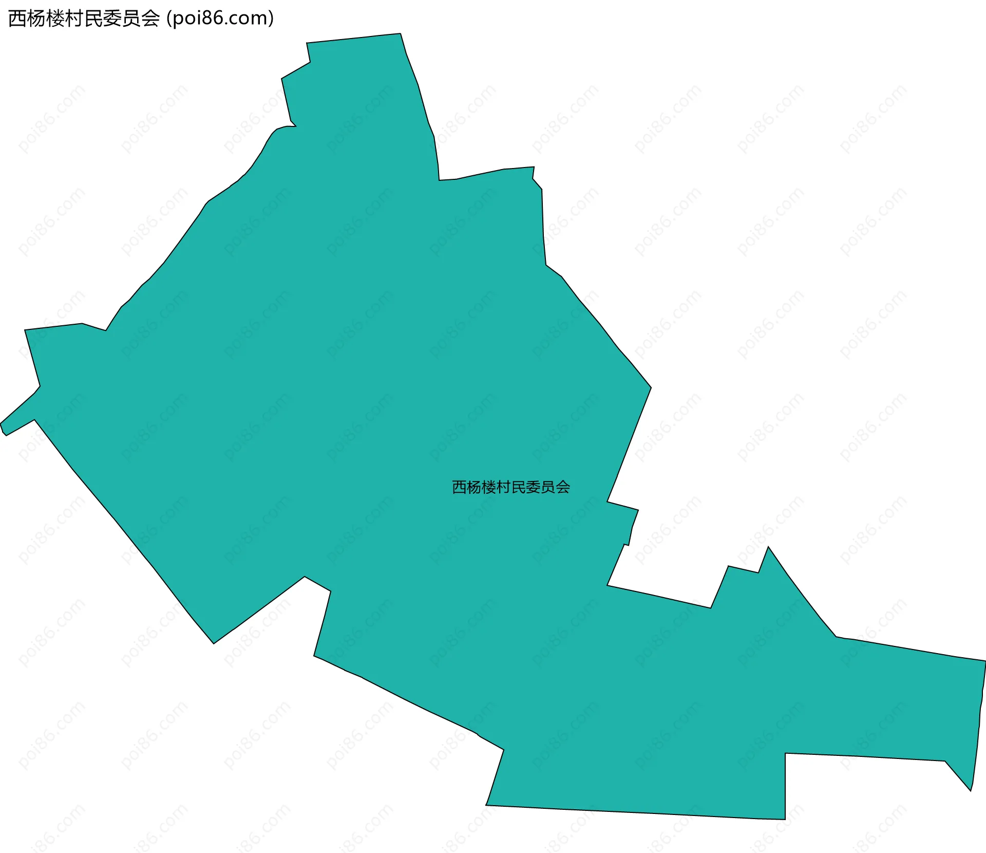 西杨楼村民委员会边界地图