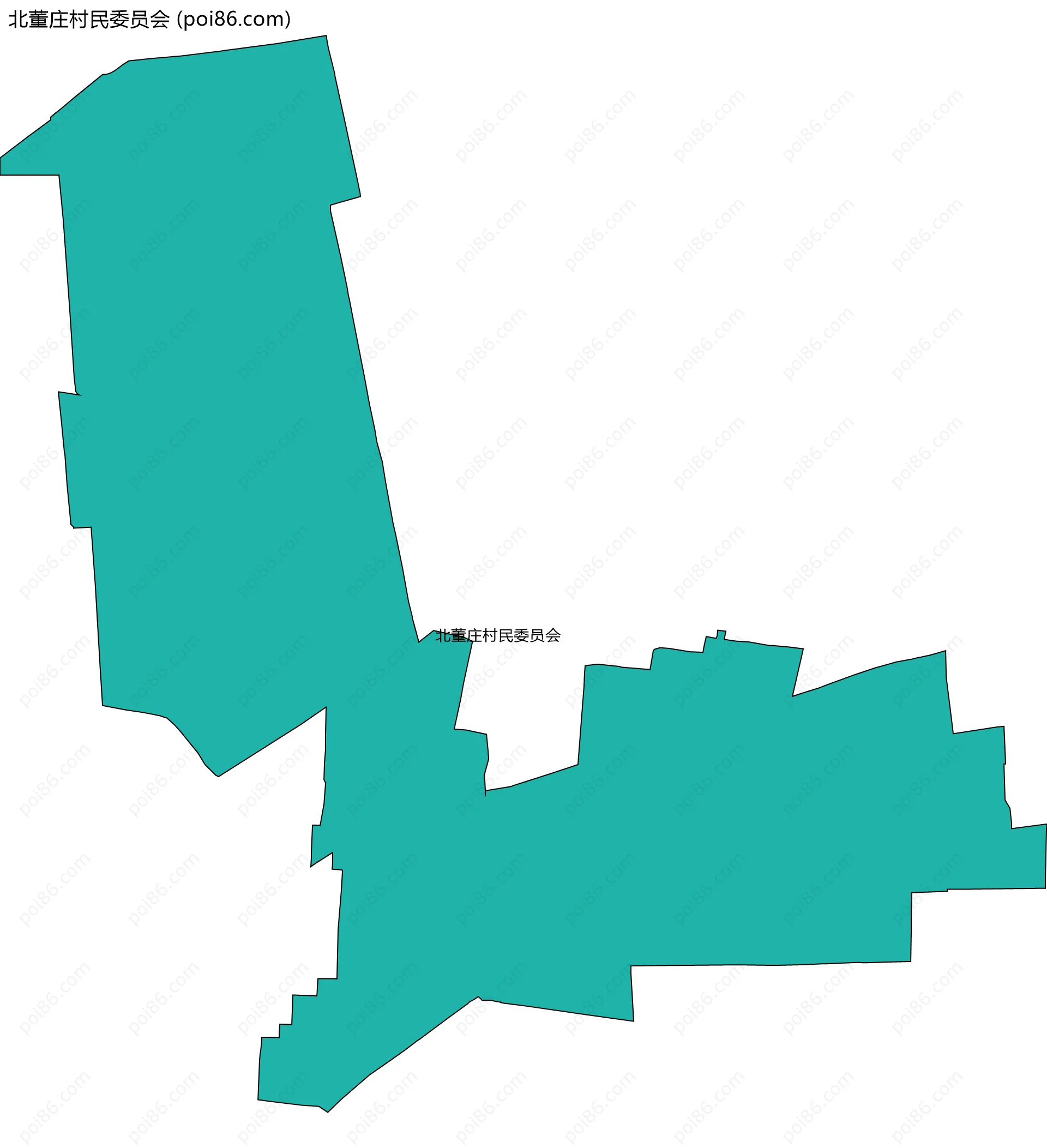 北董庄村民委员会边界地图