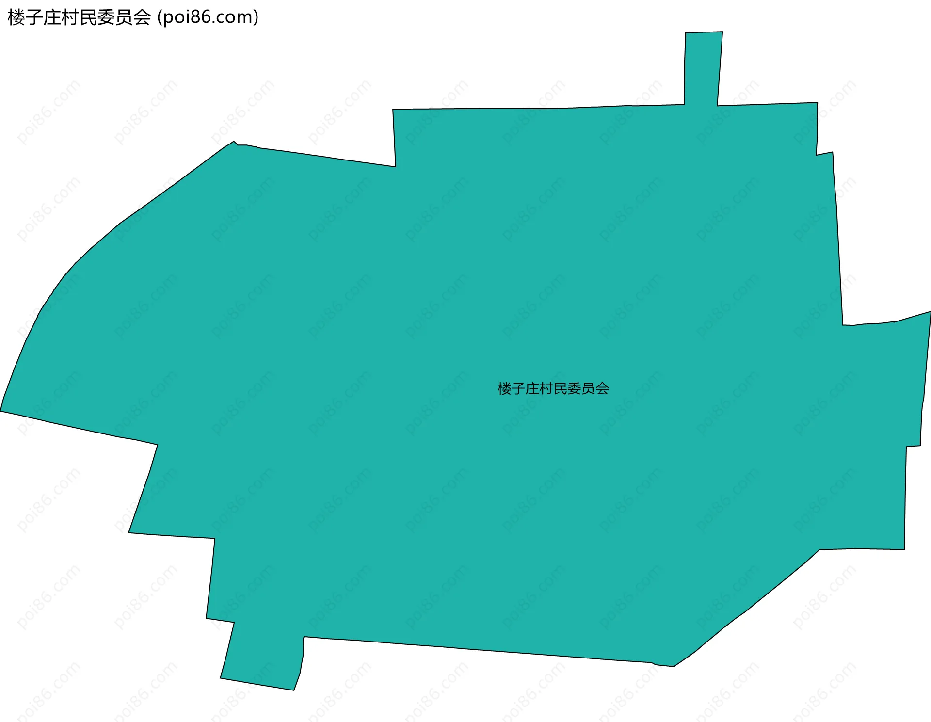 楼子庄村民委员会边界地图