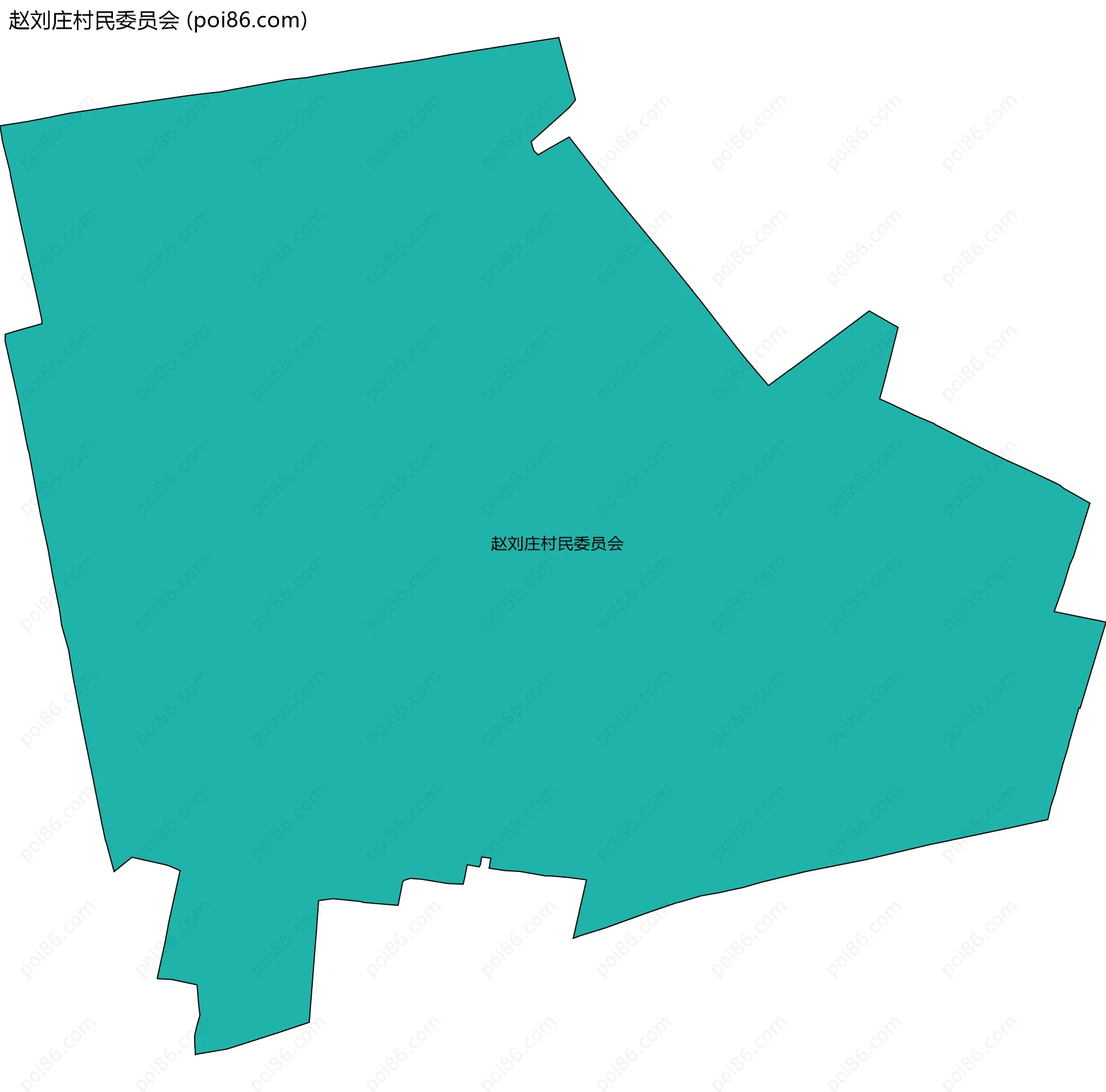 赵刘庄村民委员会边界地图