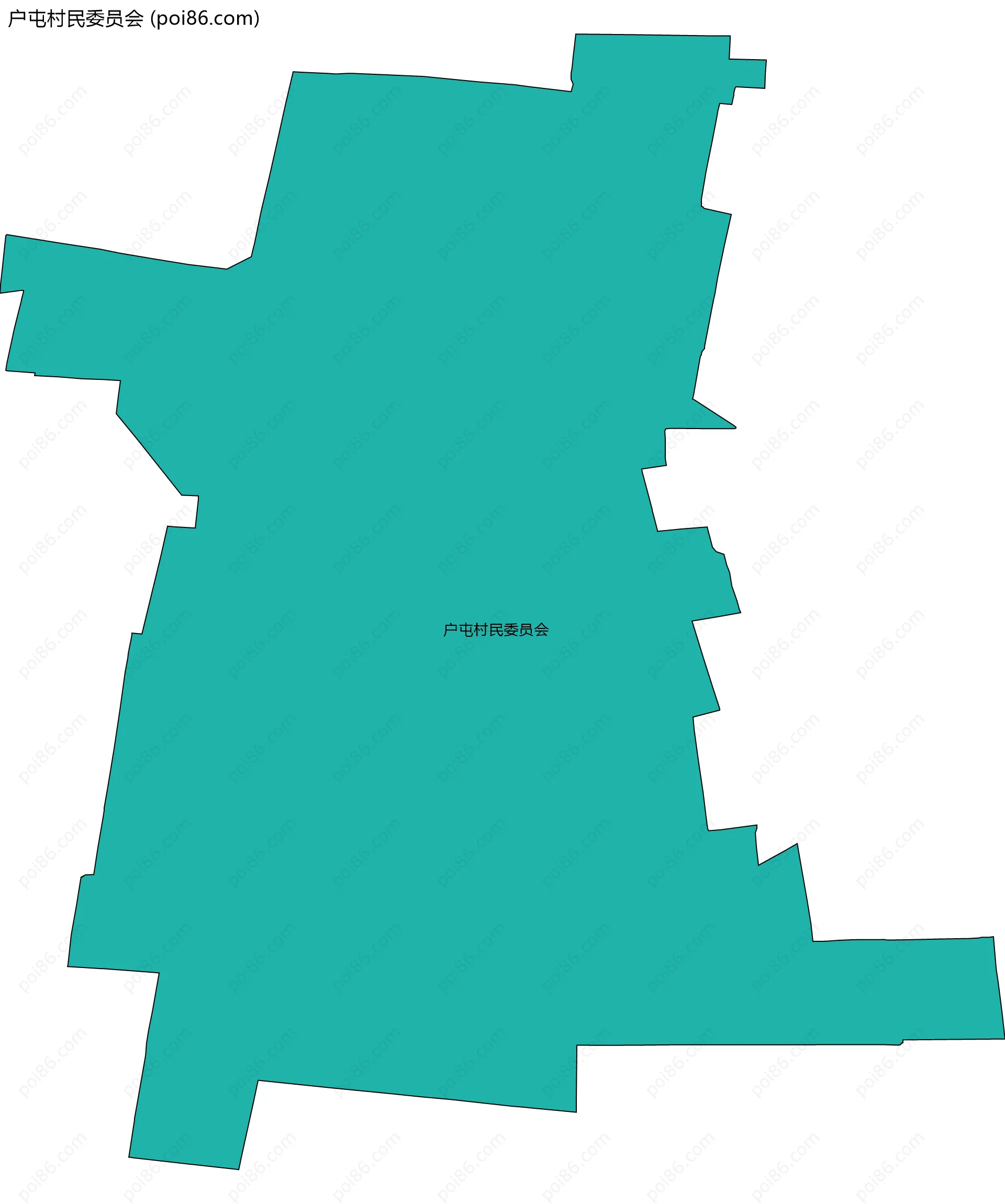 户屯村民委员会边界地图