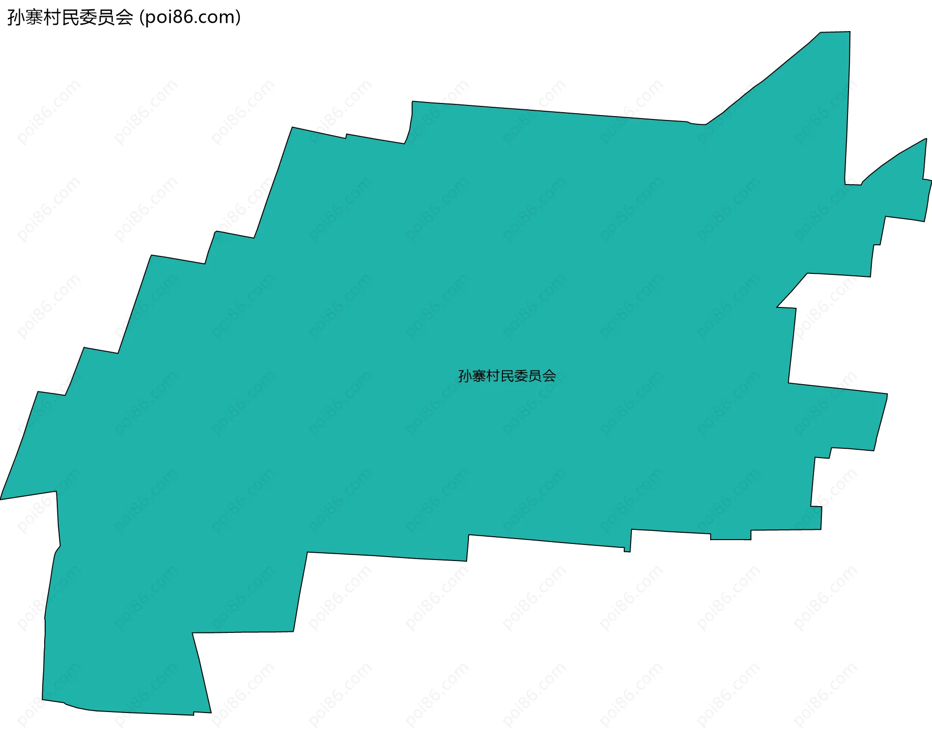 孙寨村民委员会边界地图