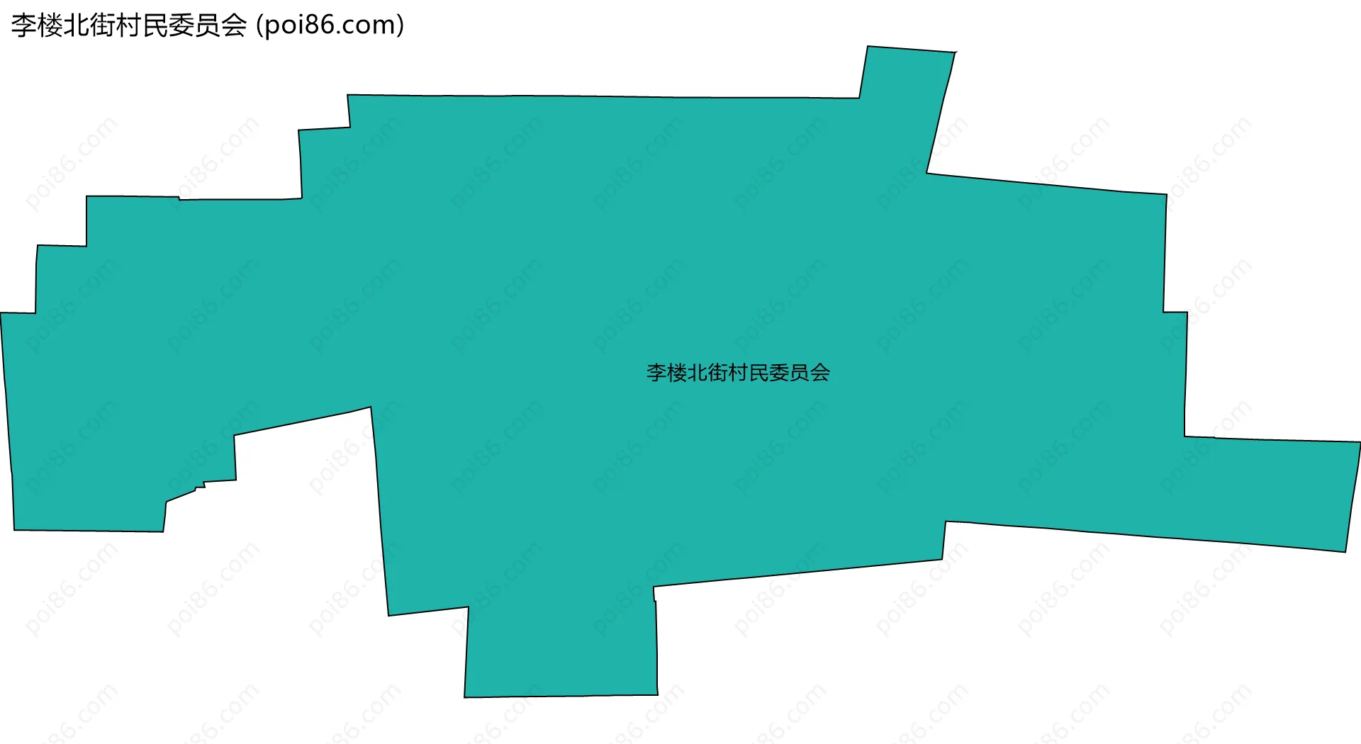 李楼北街村民委员会边界地图