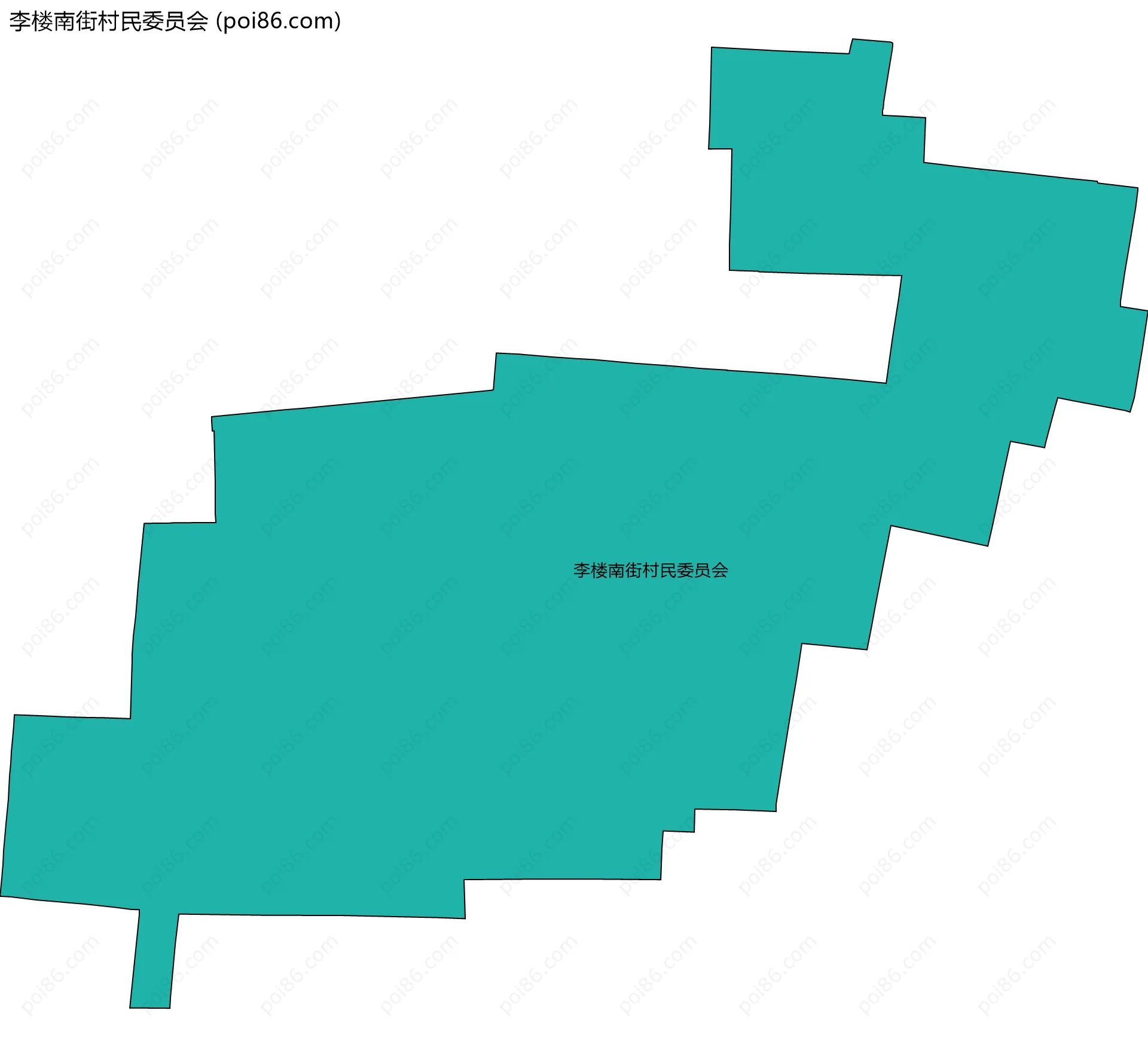 李楼南街村民委员会边界地图