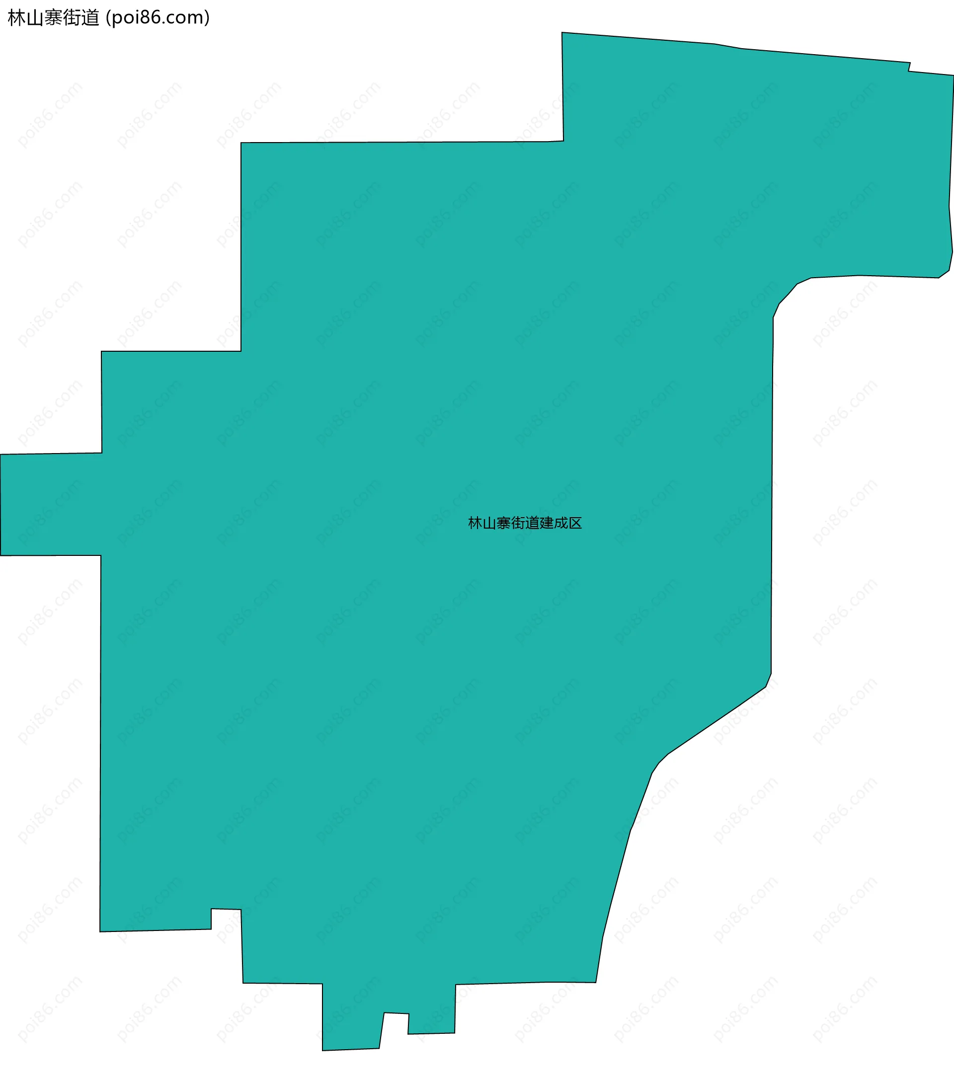 林山寨街道边界地图(五级行政区划)