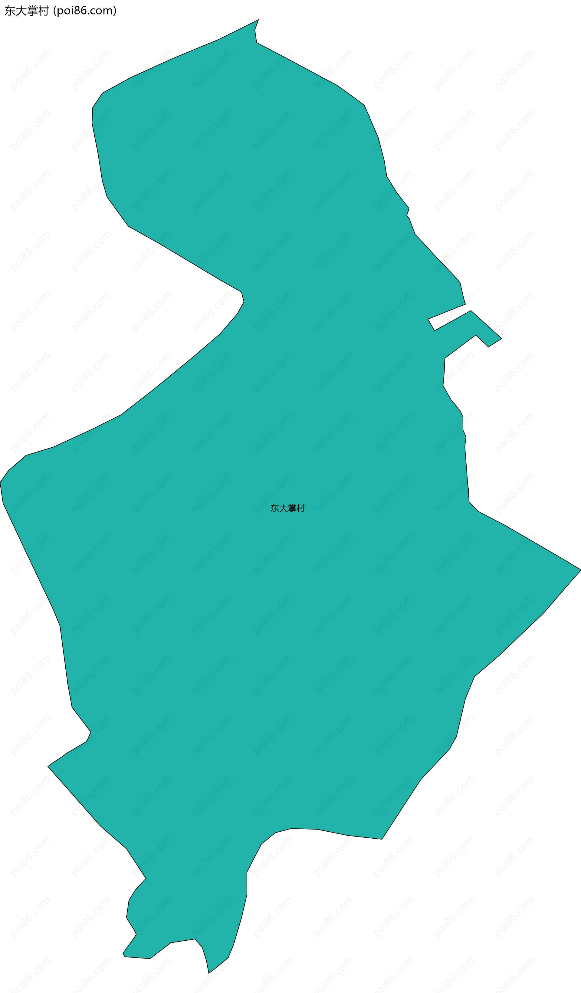东大掌村边界地图