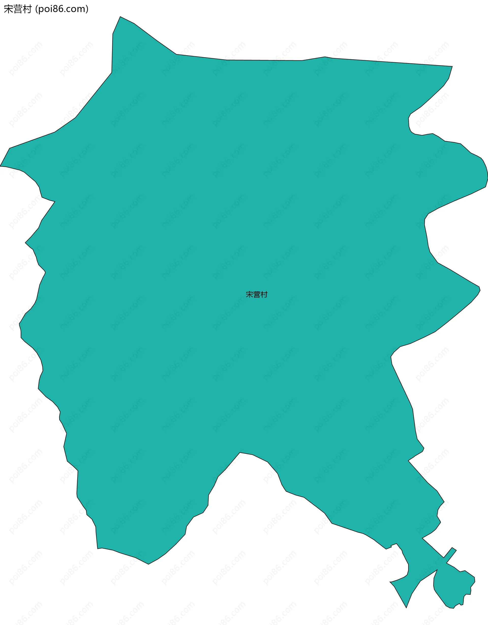 宋营村边界地图