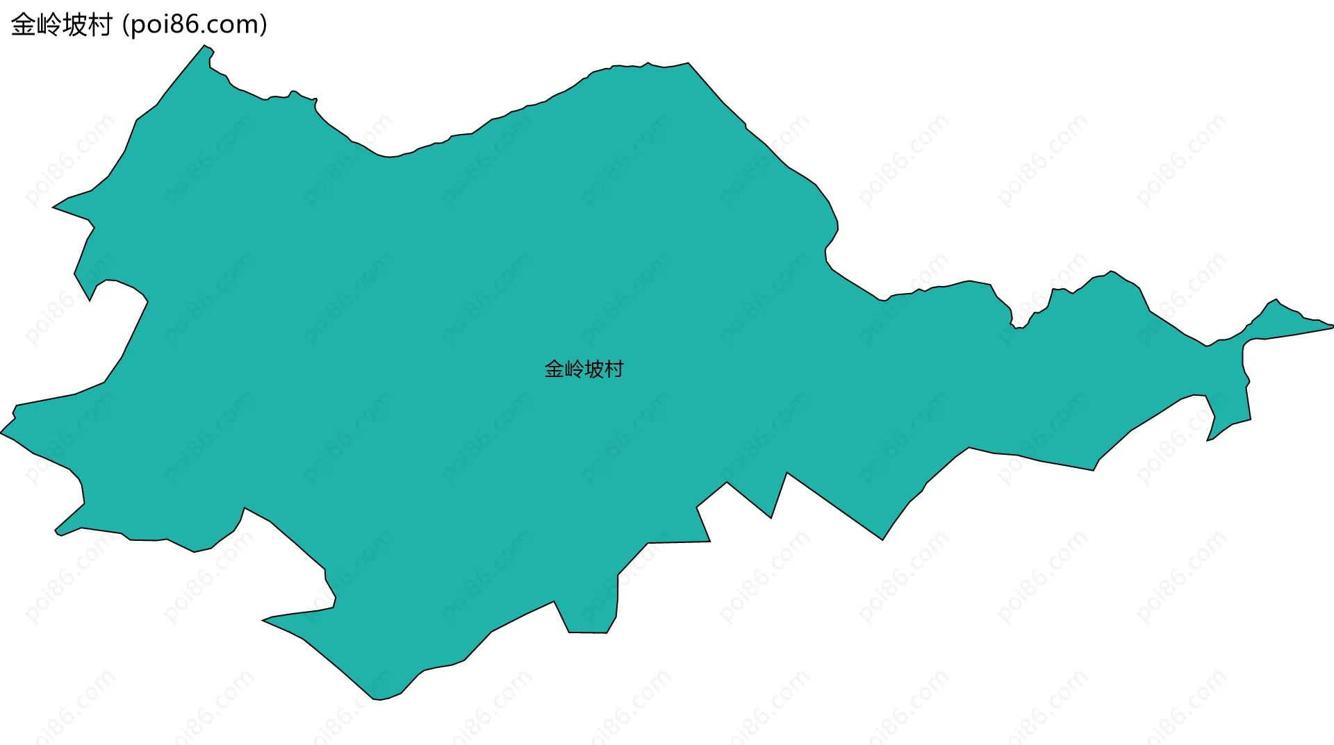 金岭坡村边界地图