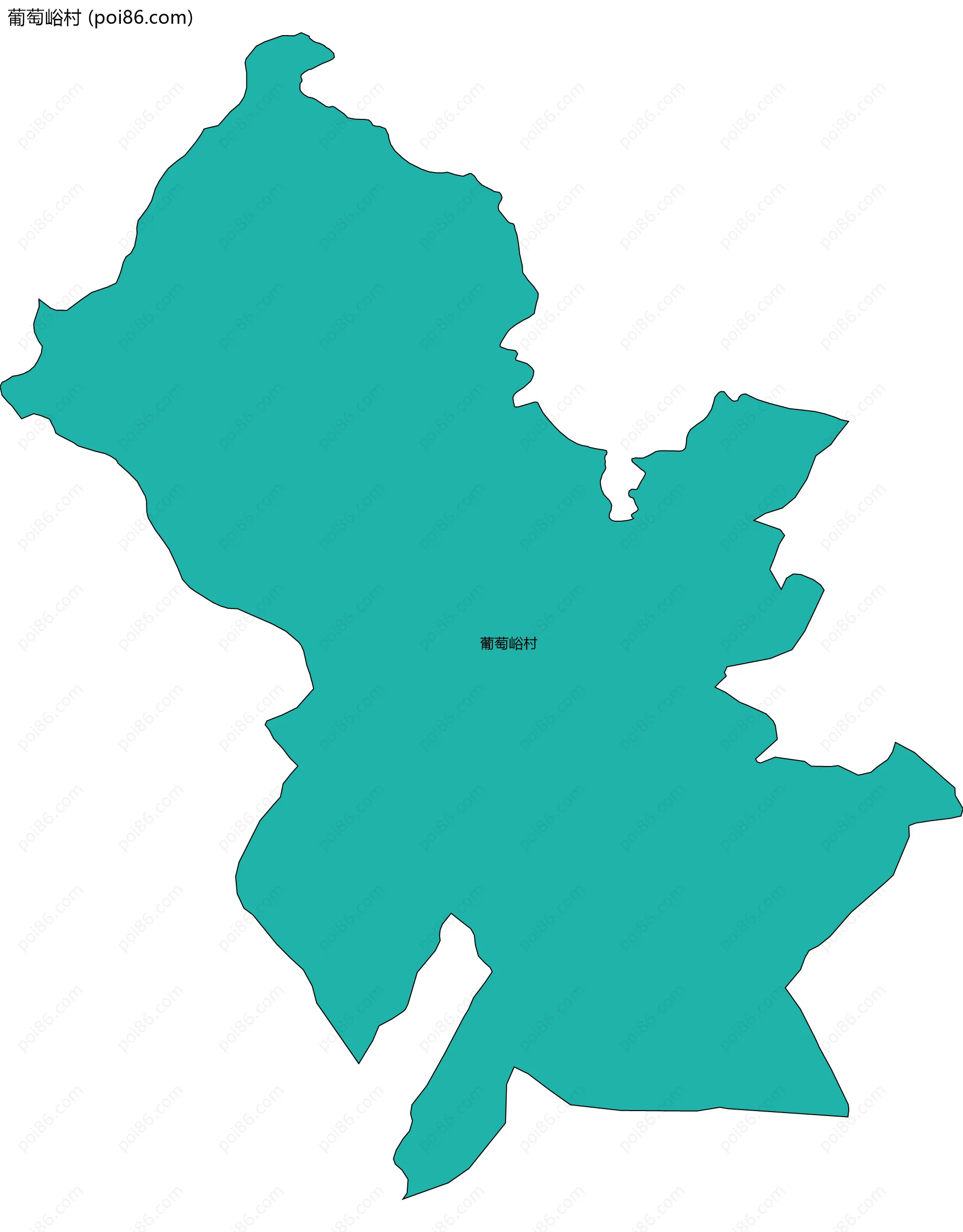 葡萄峪村边界地图