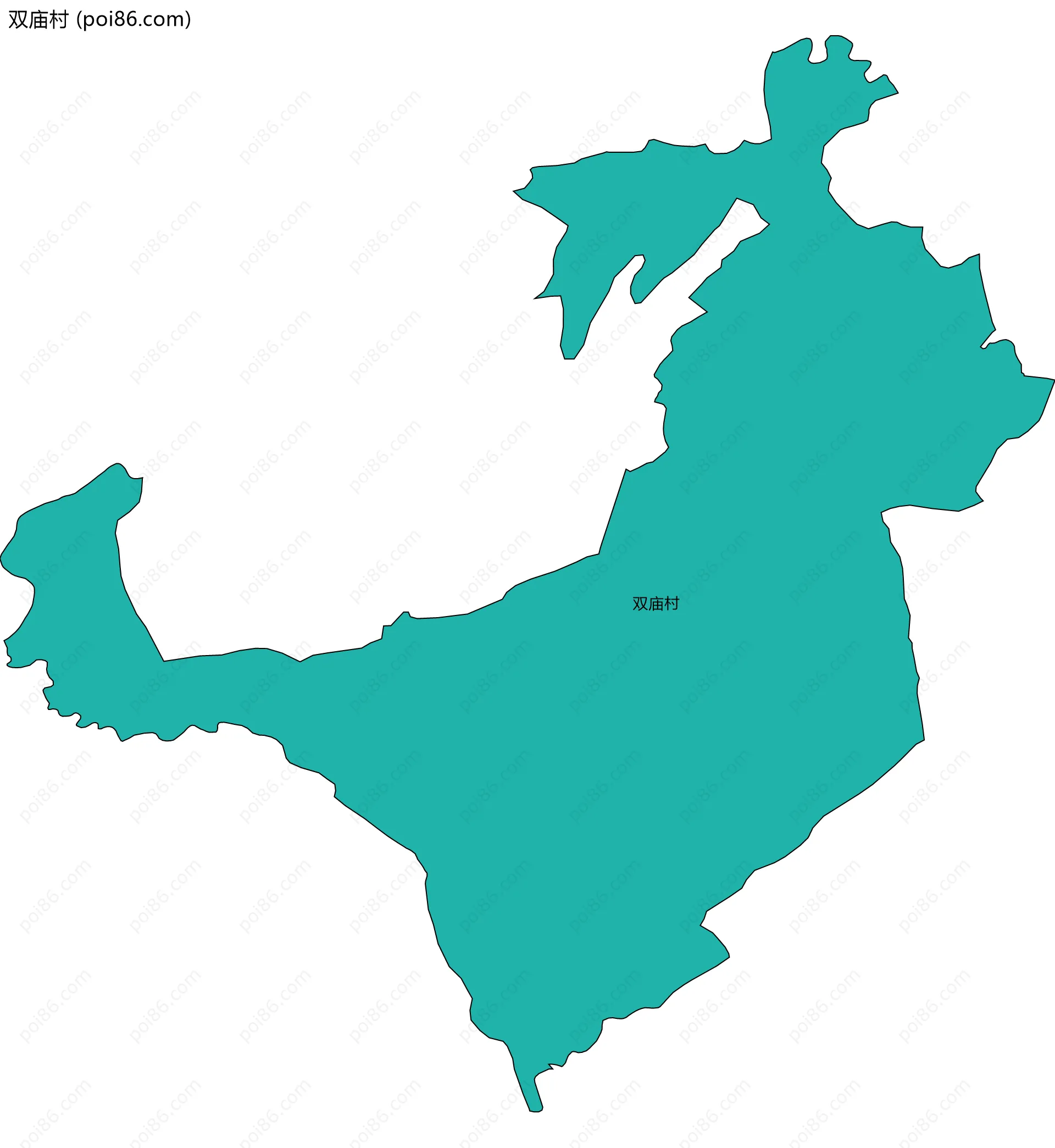 双庙村边界地图