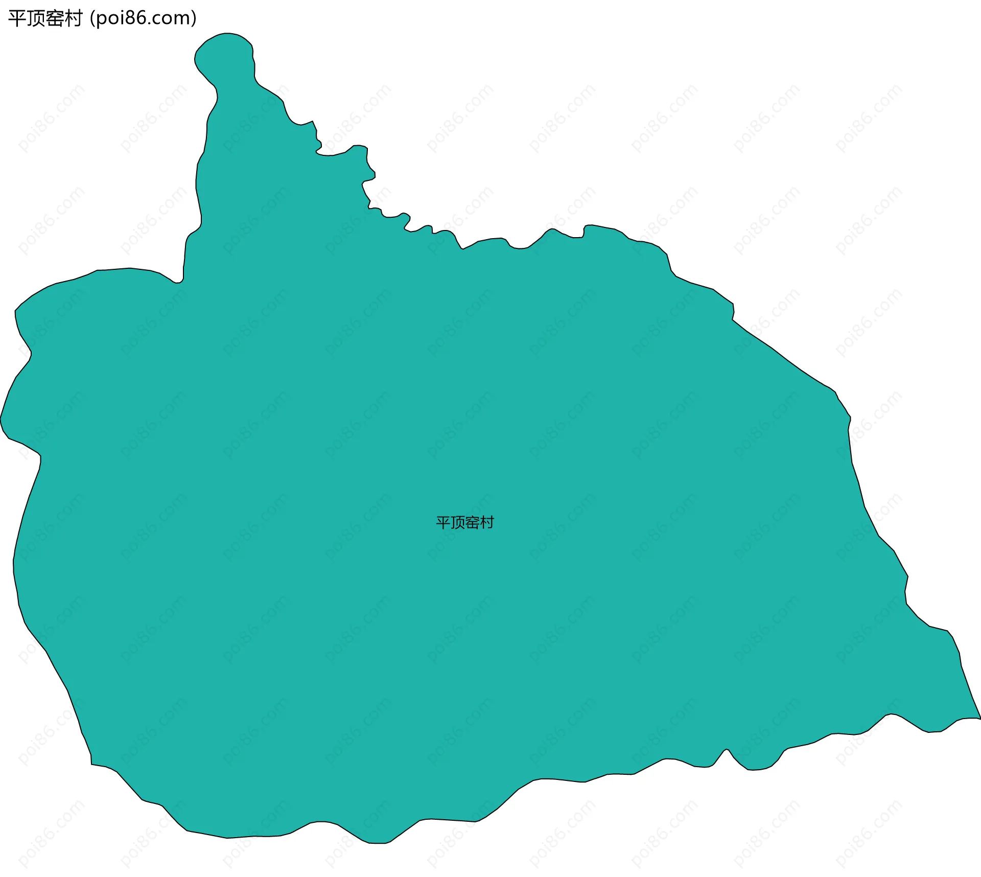 平顶窑村边界地图