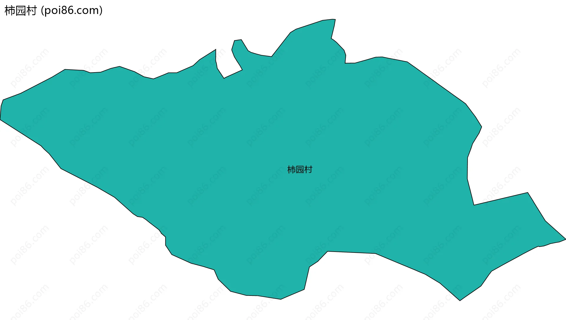 柿园村边界地图