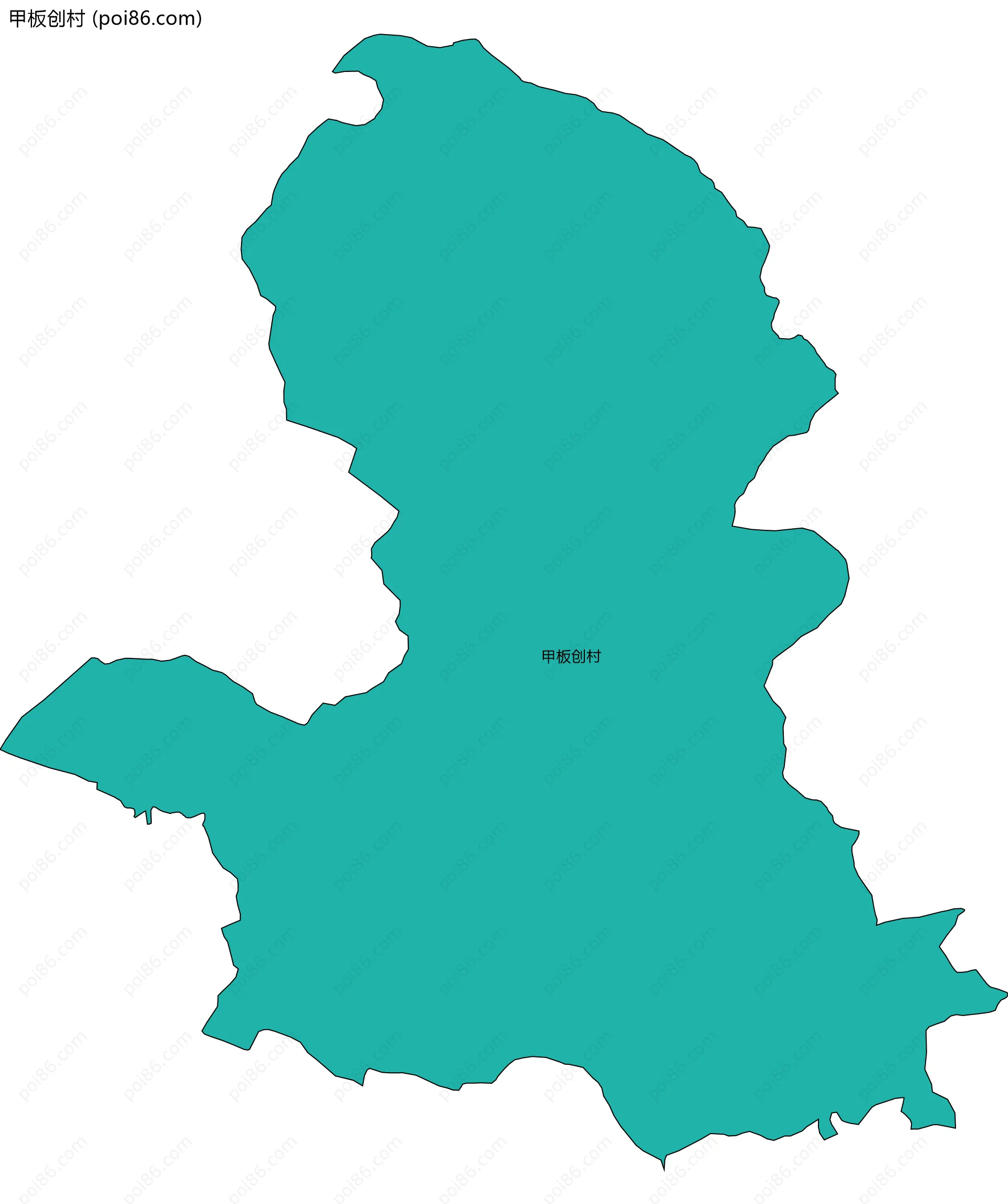 甲板创村边界地图