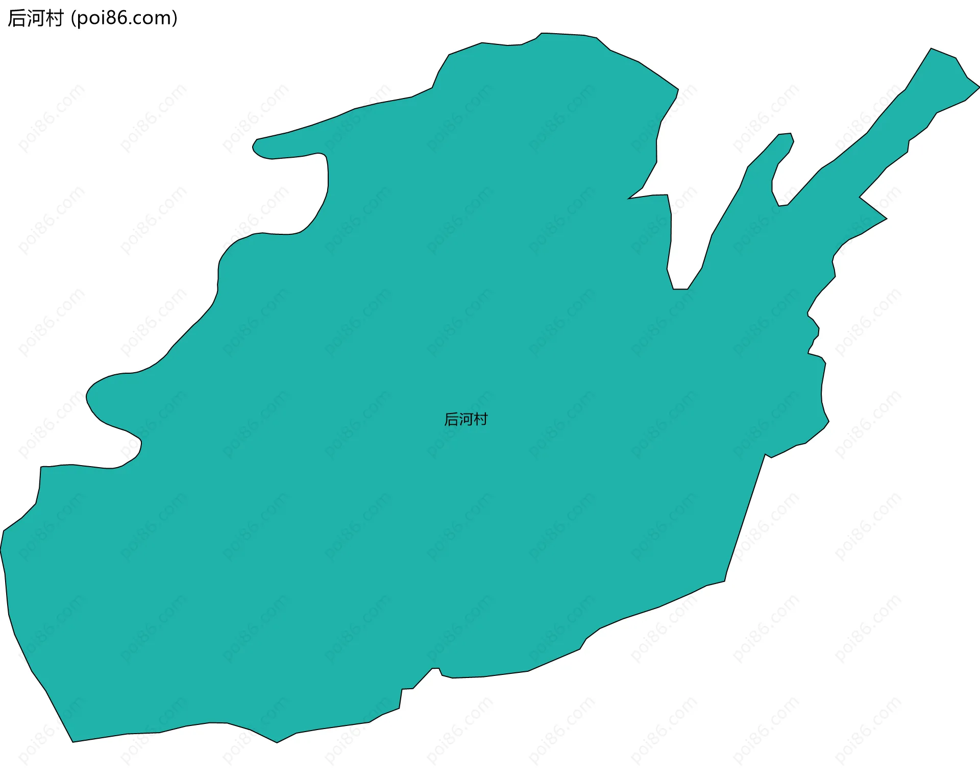 后河村边界地图