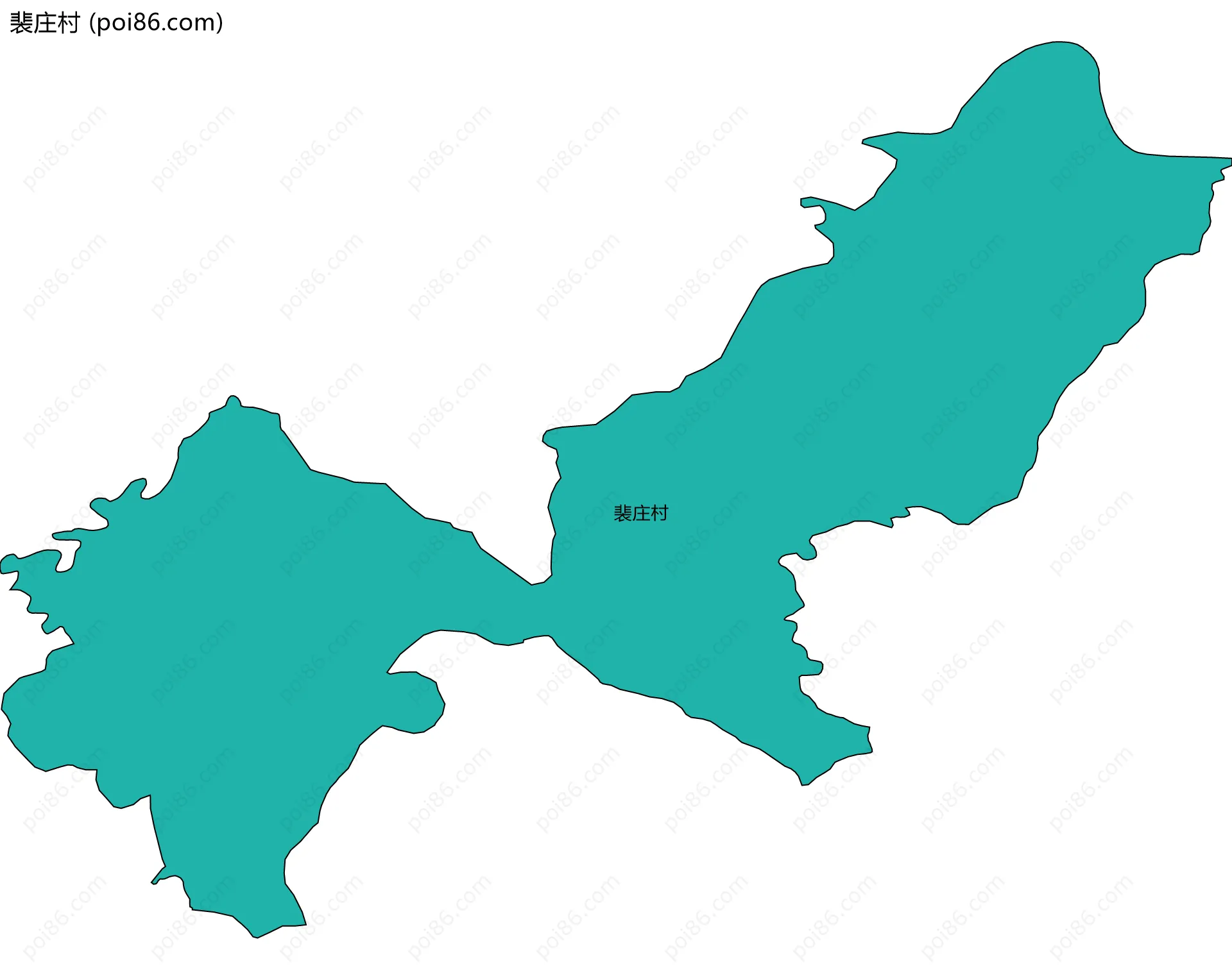 裴庄村边界地图