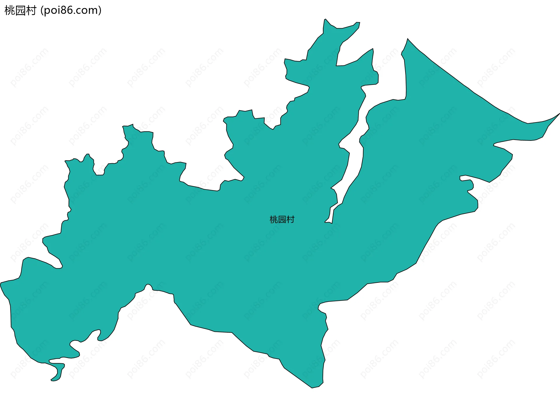 桃园村边界地图
