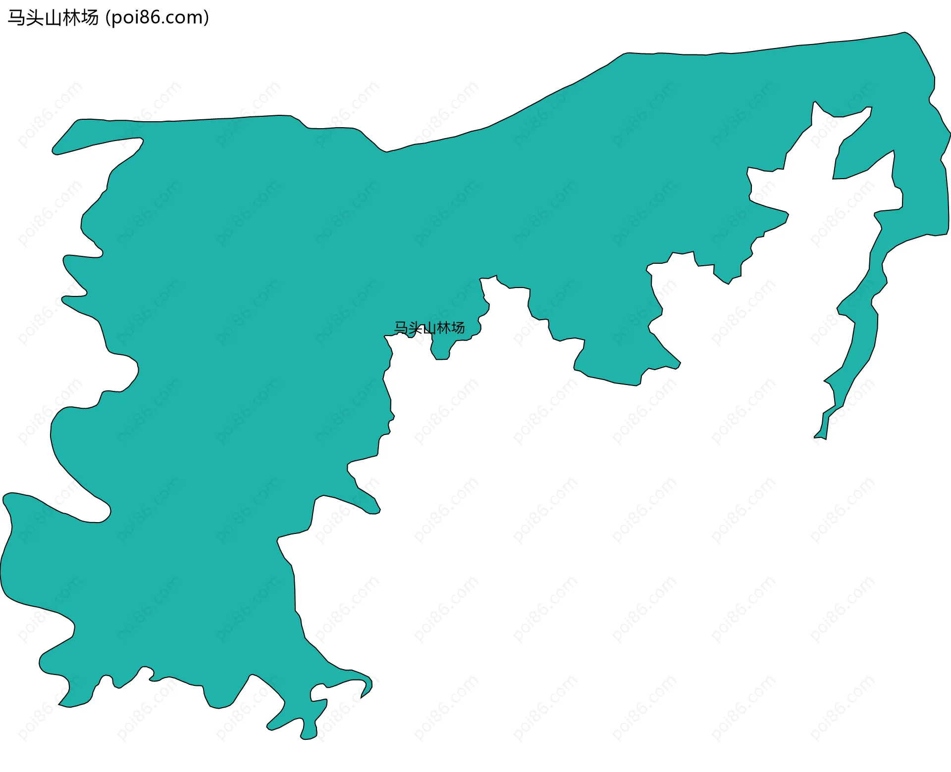 马头山林场边界地图