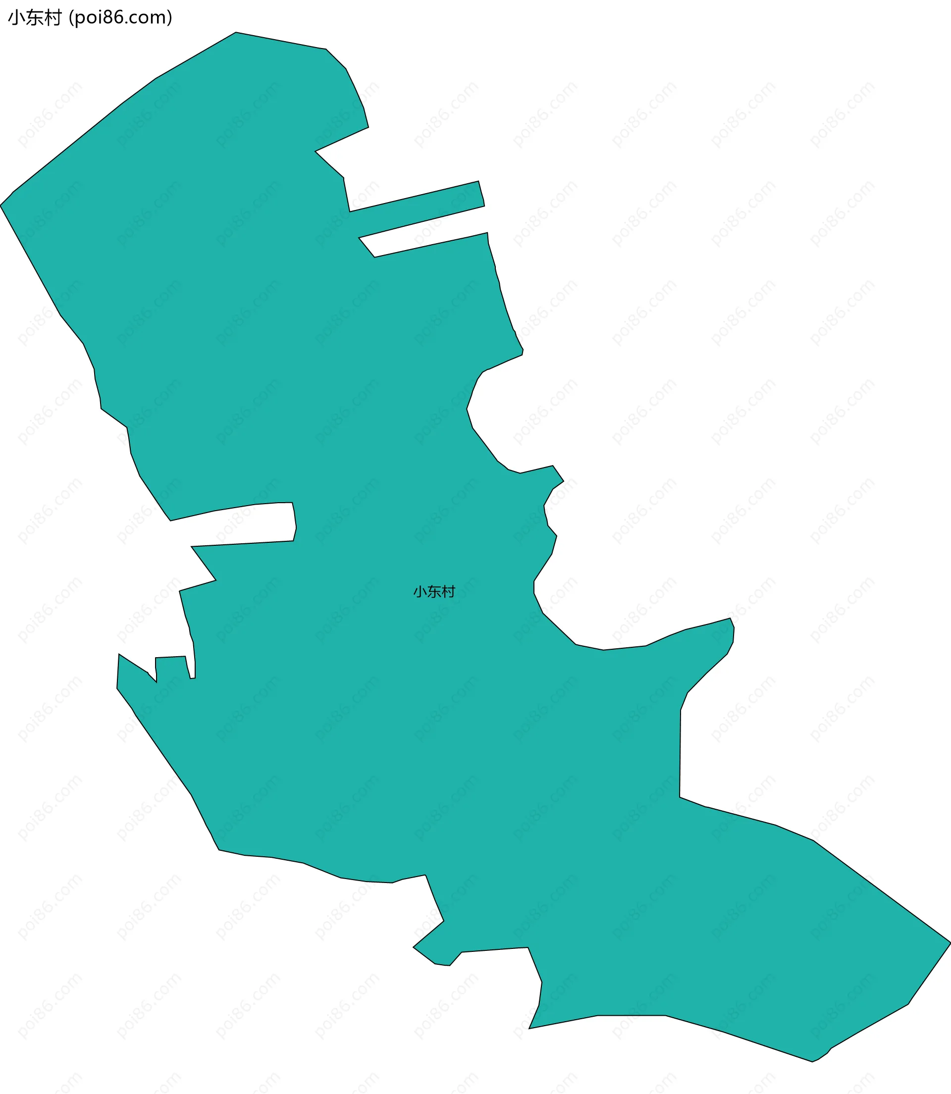 小东村边界地图