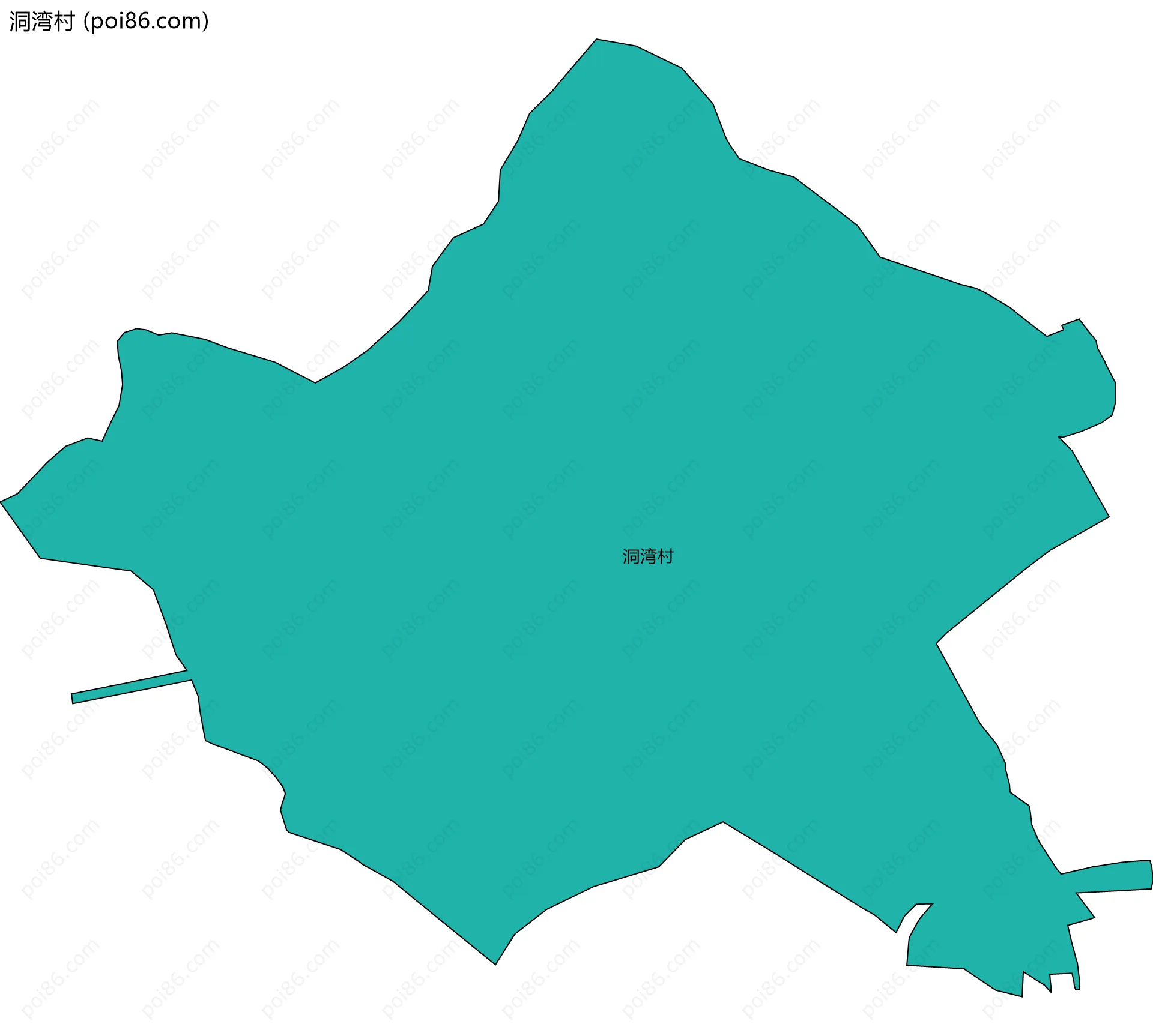 洞湾村边界地图